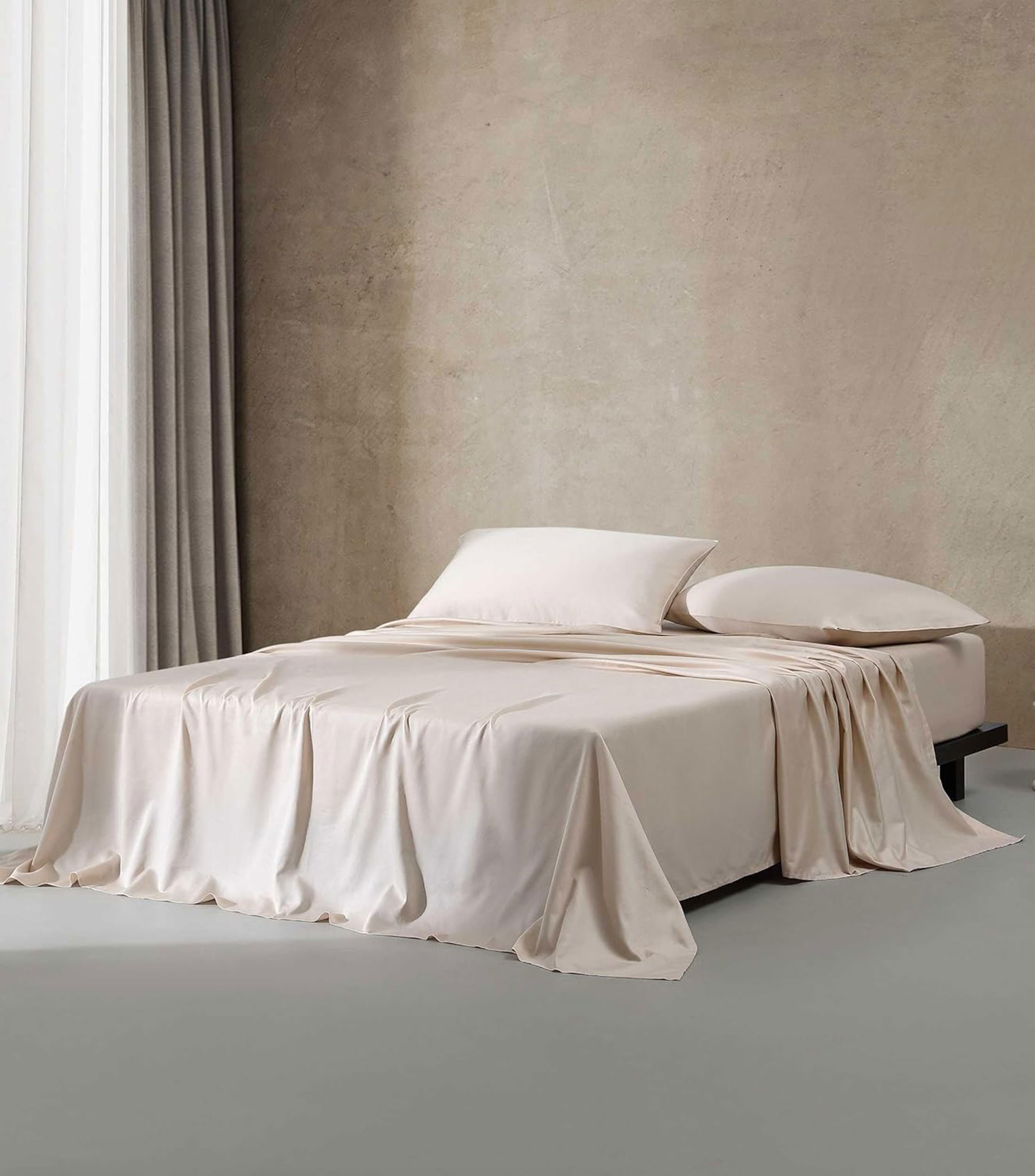 Juego de Sabanas Queen Size de algodon Beige