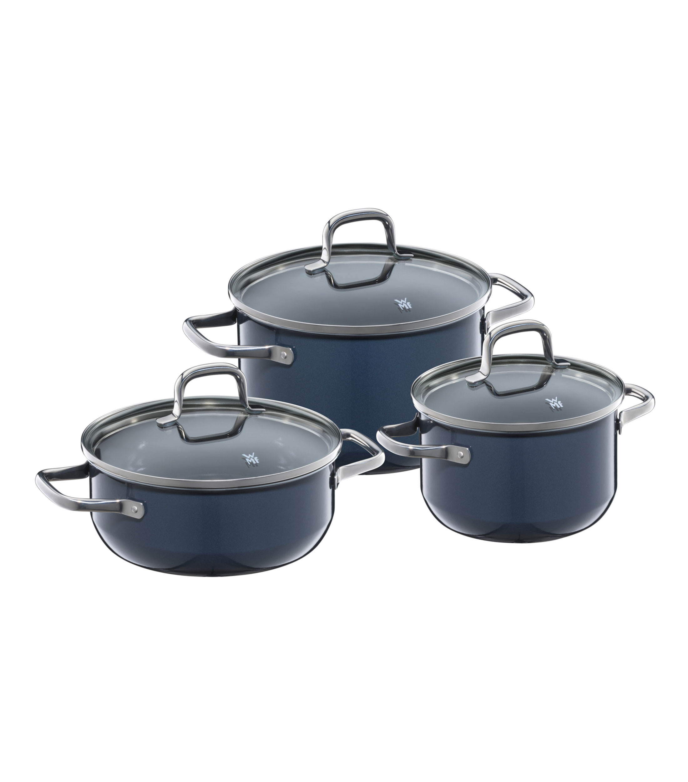 Set de 3 Cacerolas Fusontec Essentials, Azul