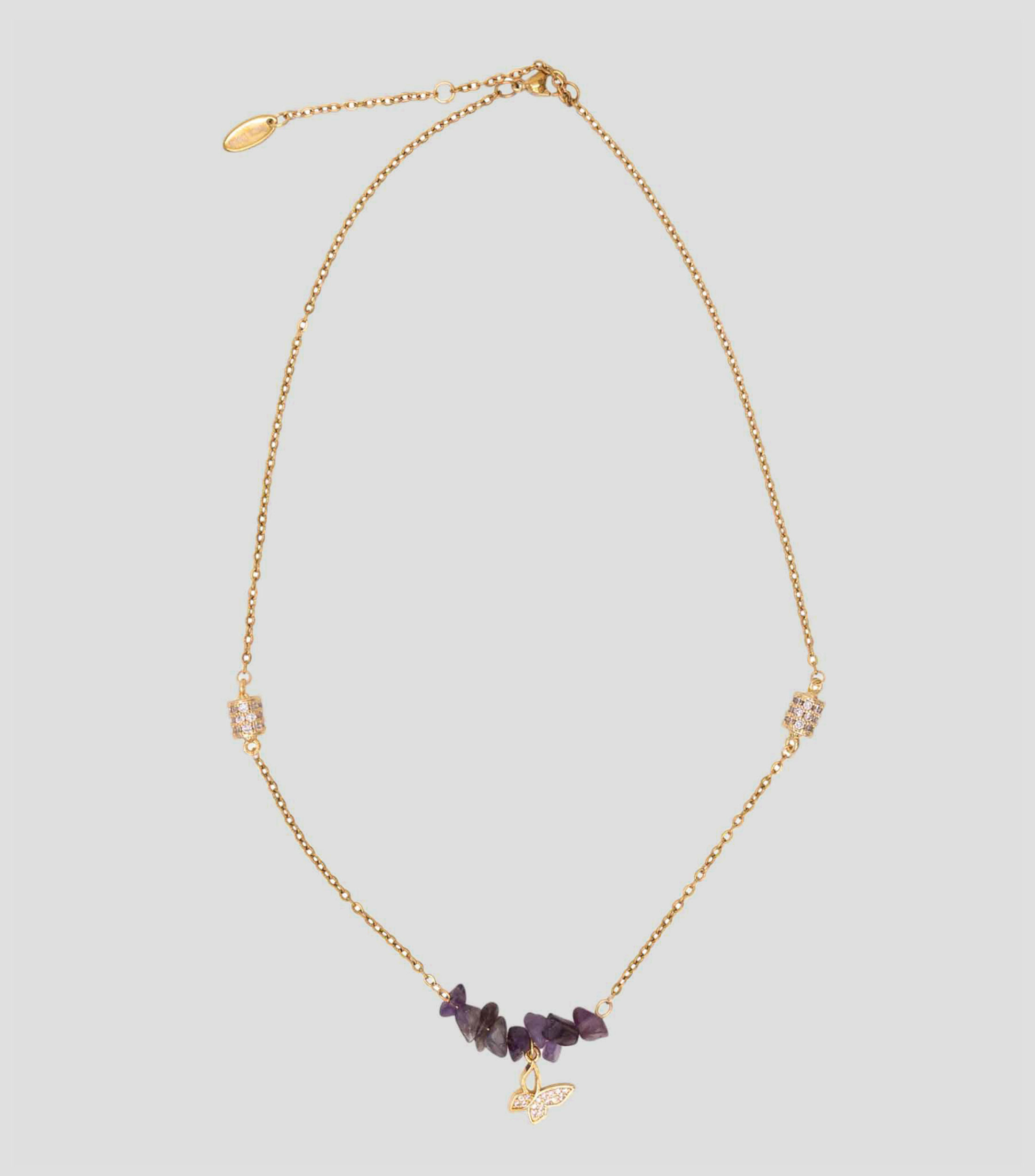 Collar Amatista Mariposa Mujer