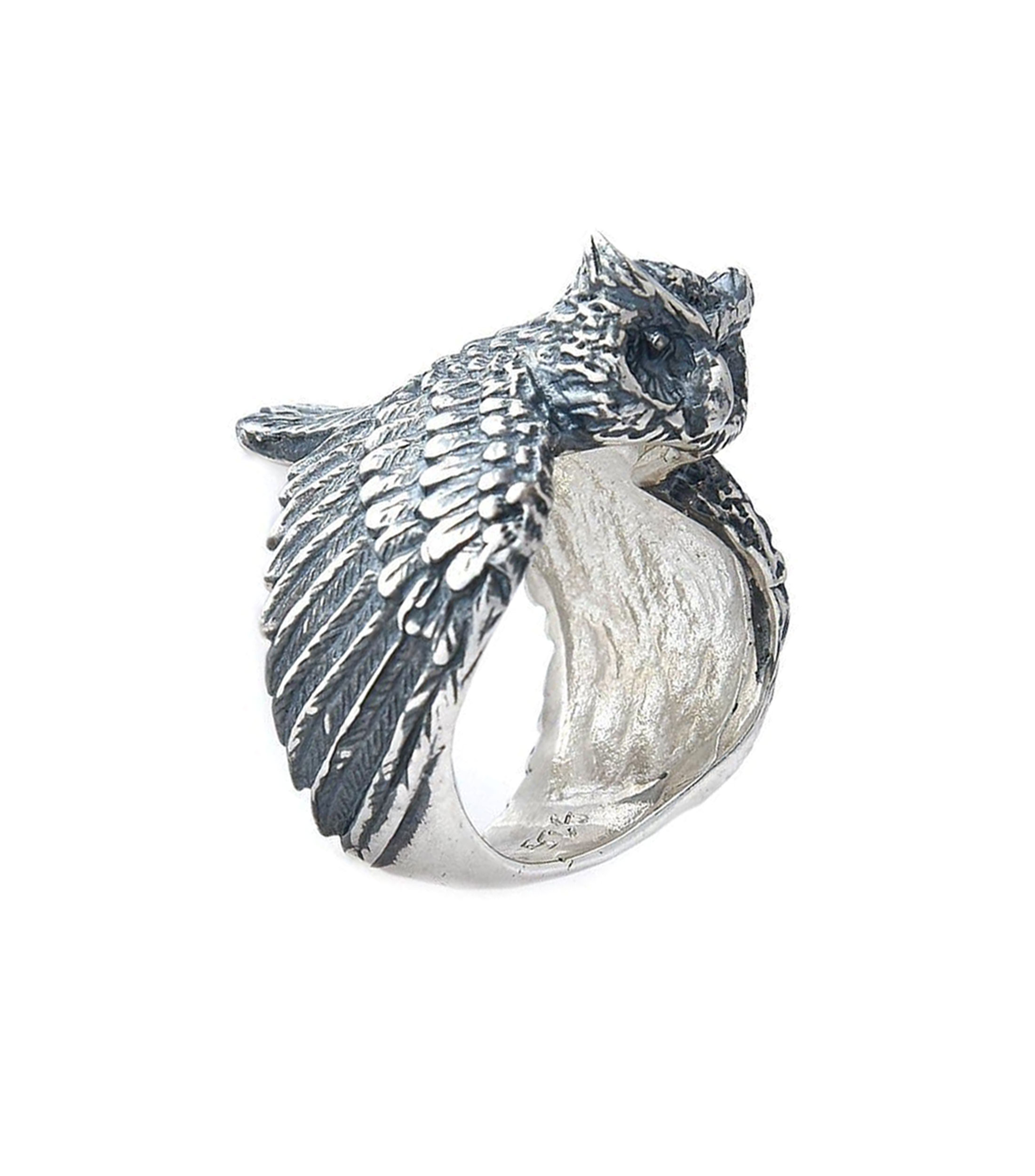 Anillo en plata .925 buho Unisex