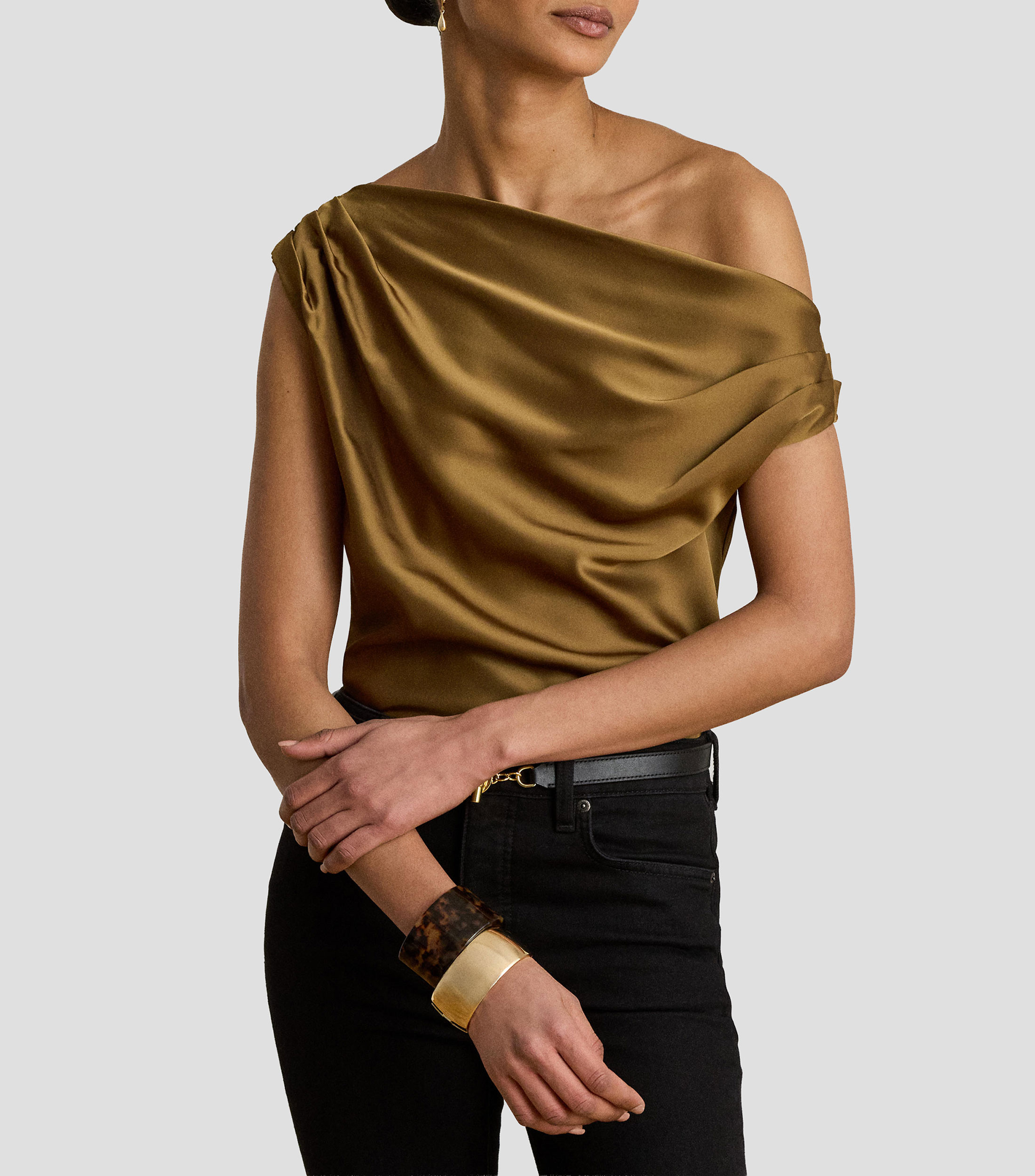 Blusa lisa sin mangas Mujer