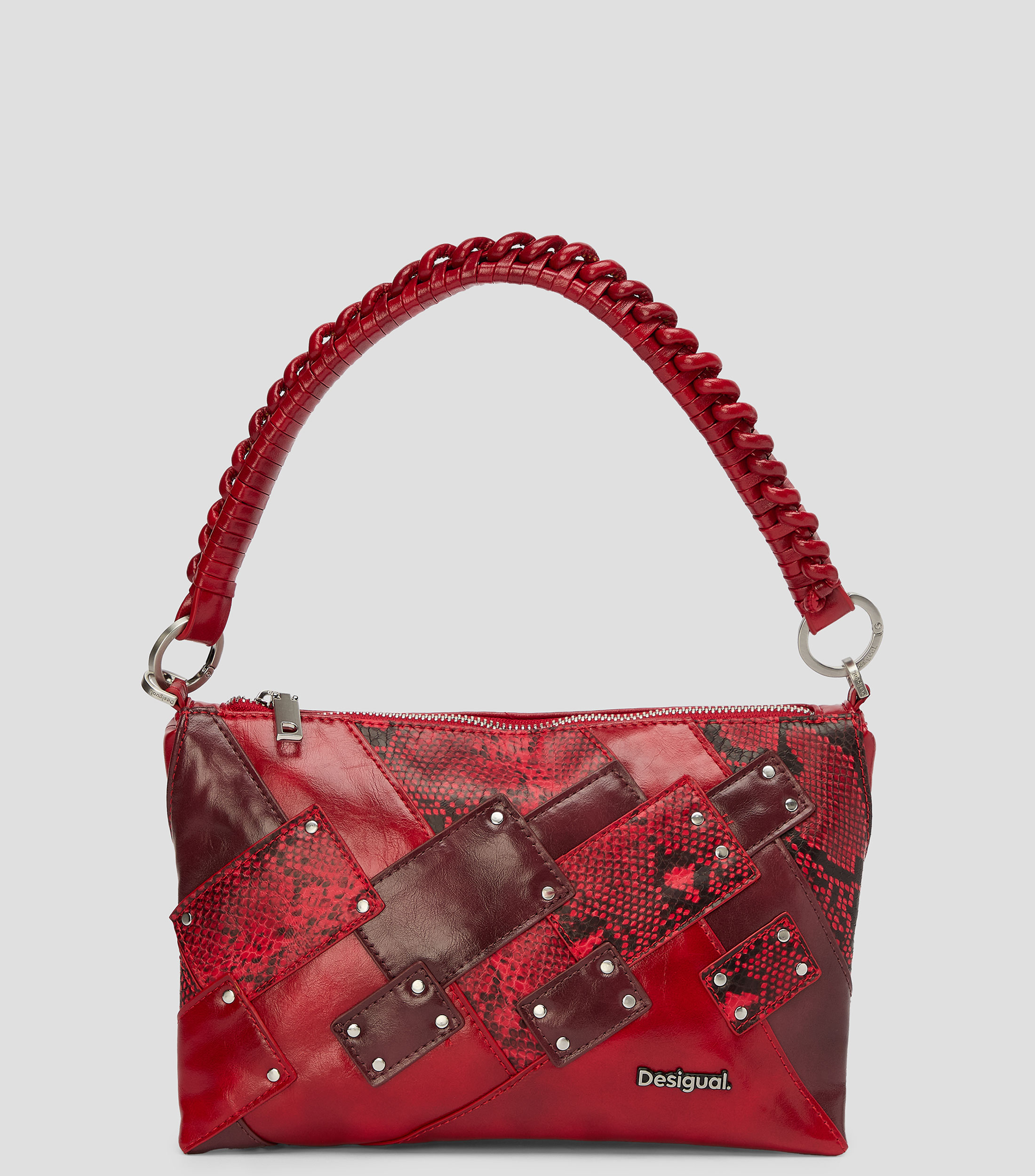 Bolsa shoulder roja Glow Red Dortmund estampada Mujer