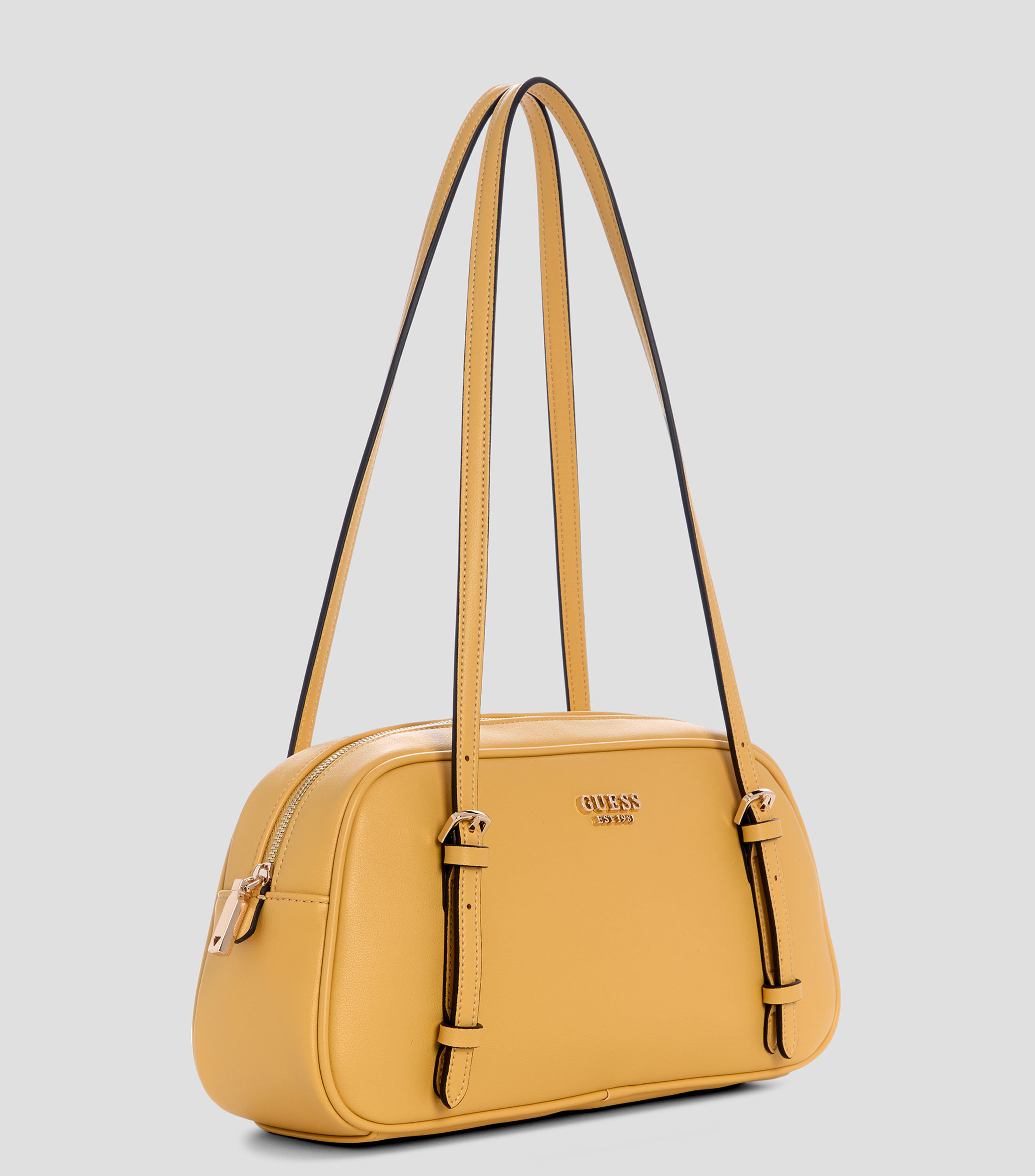 Bolsa satchel lisa con detalle texturizado Mujer