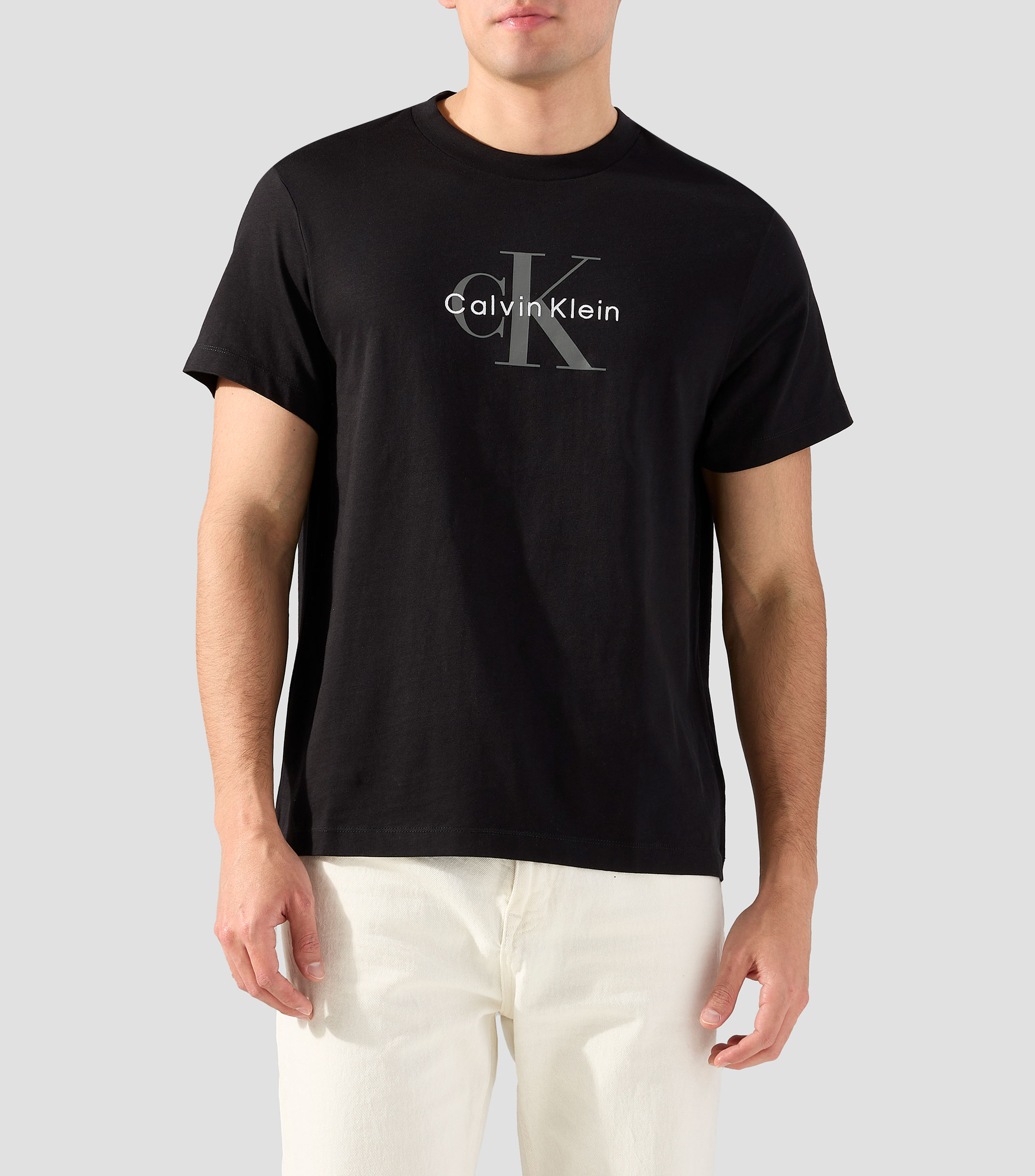 Playera cuello redondo manga corta estampada Hombre