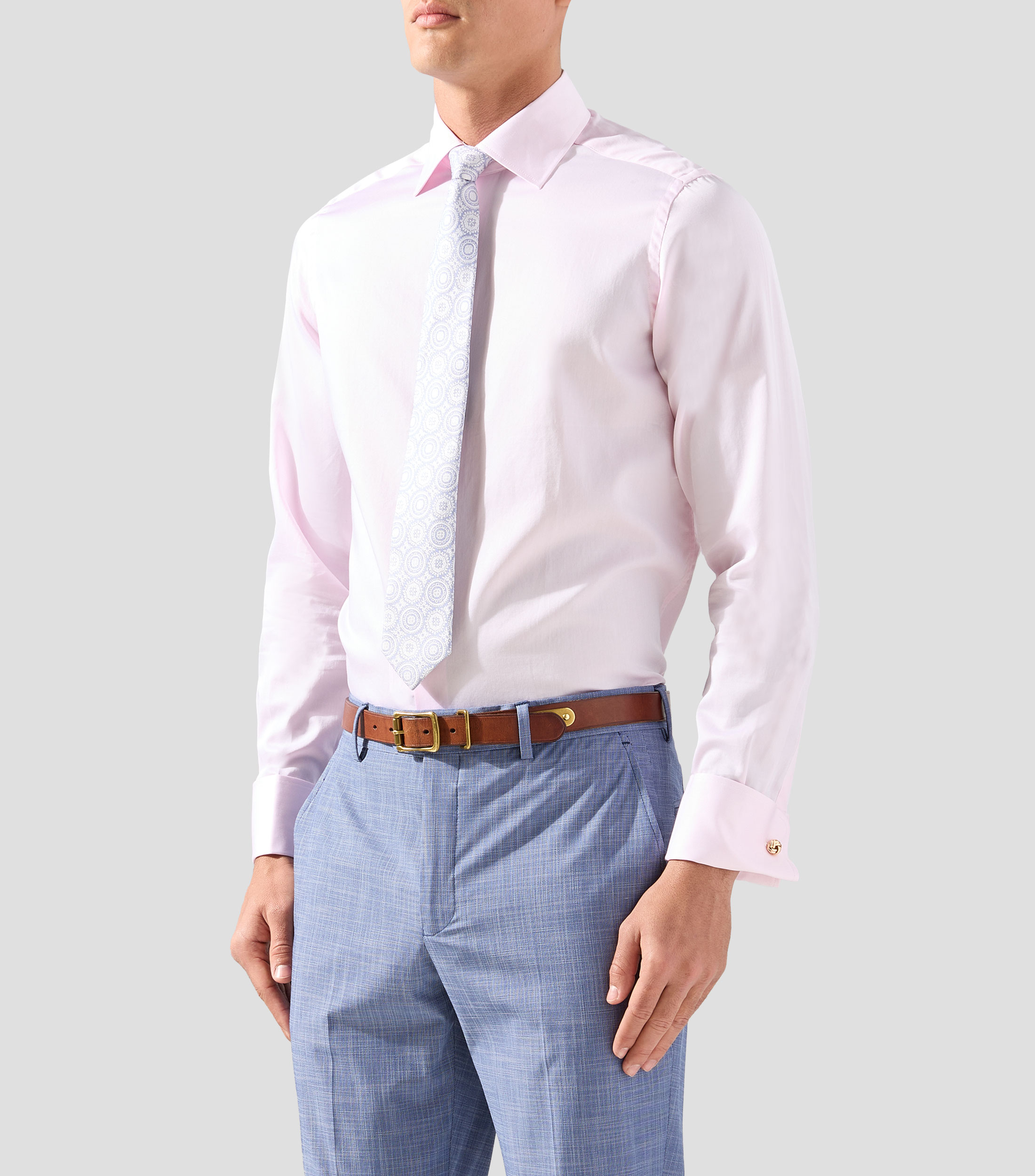Camisa lisa manga larga Hombre