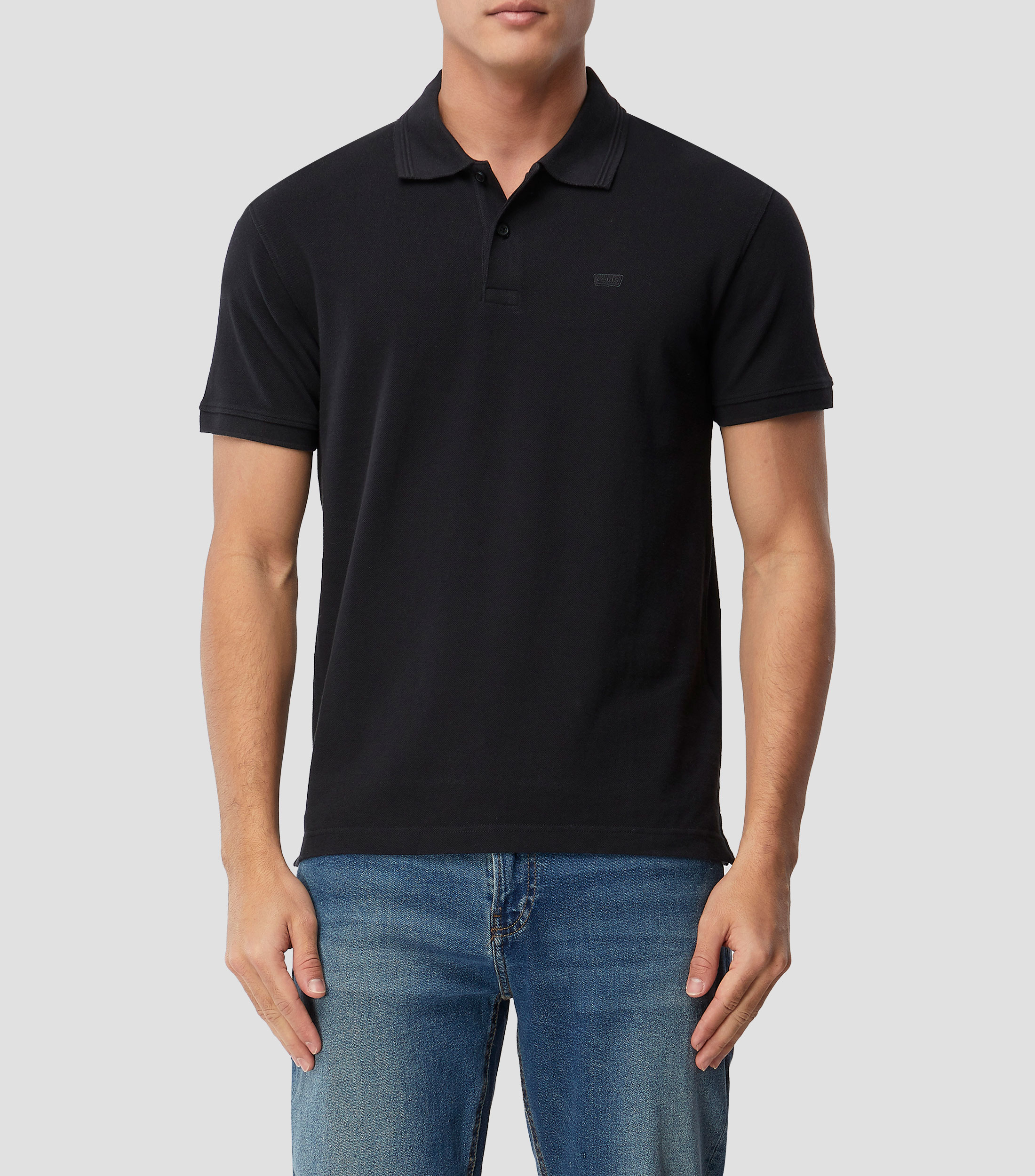 Playera tipo polo manga corta lisa Hombre