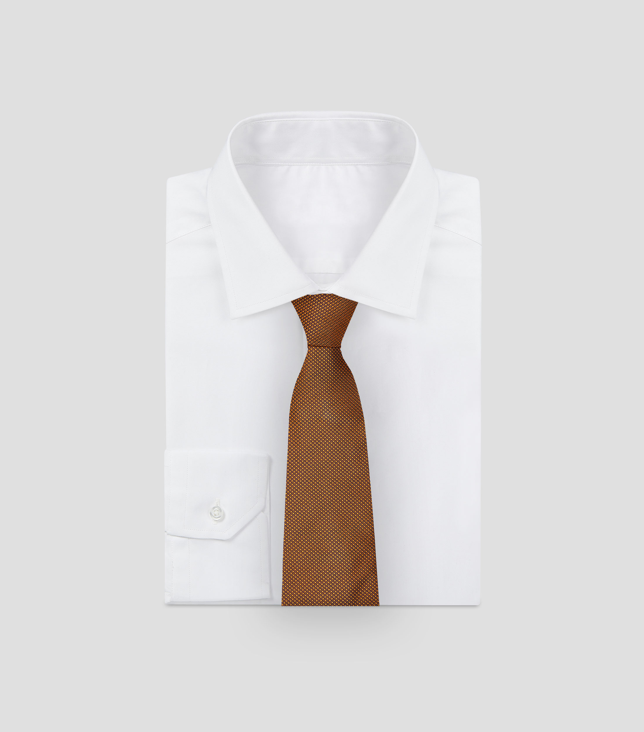 Corbata ancha de seda microdiseño
