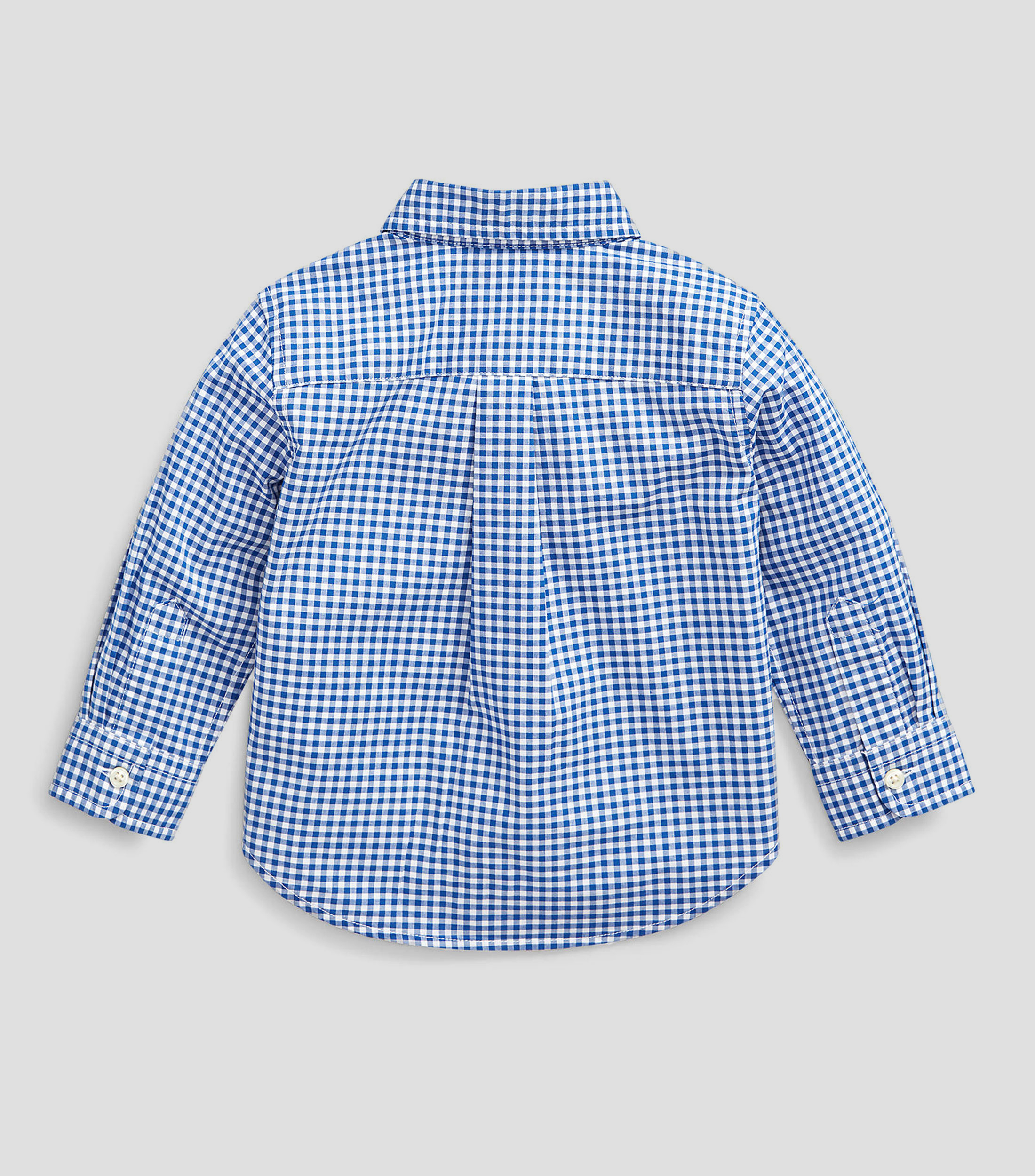 Camisa con cuadros manga larga Bebé