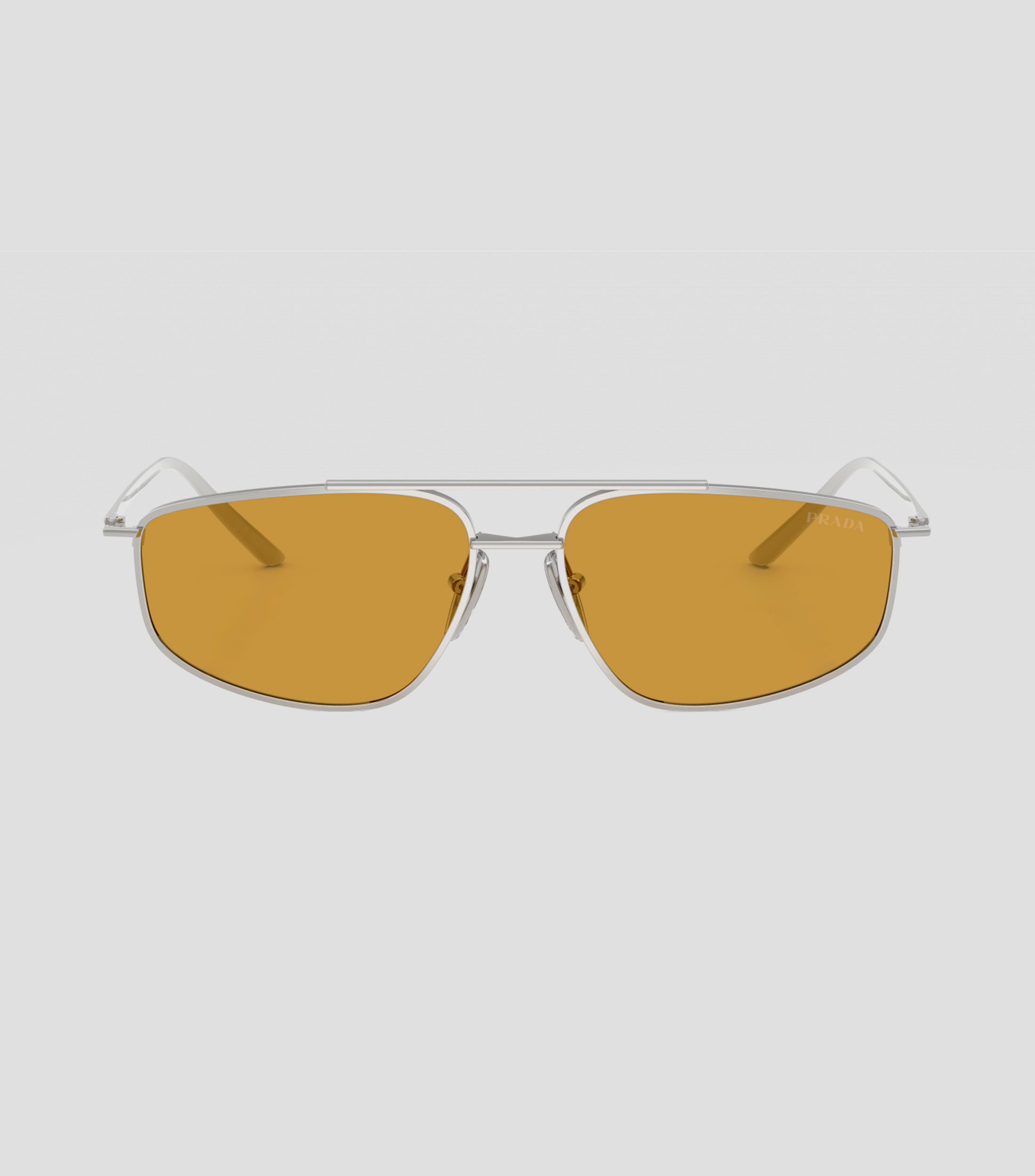 Lentes de sol rectangulares plateado Mujer