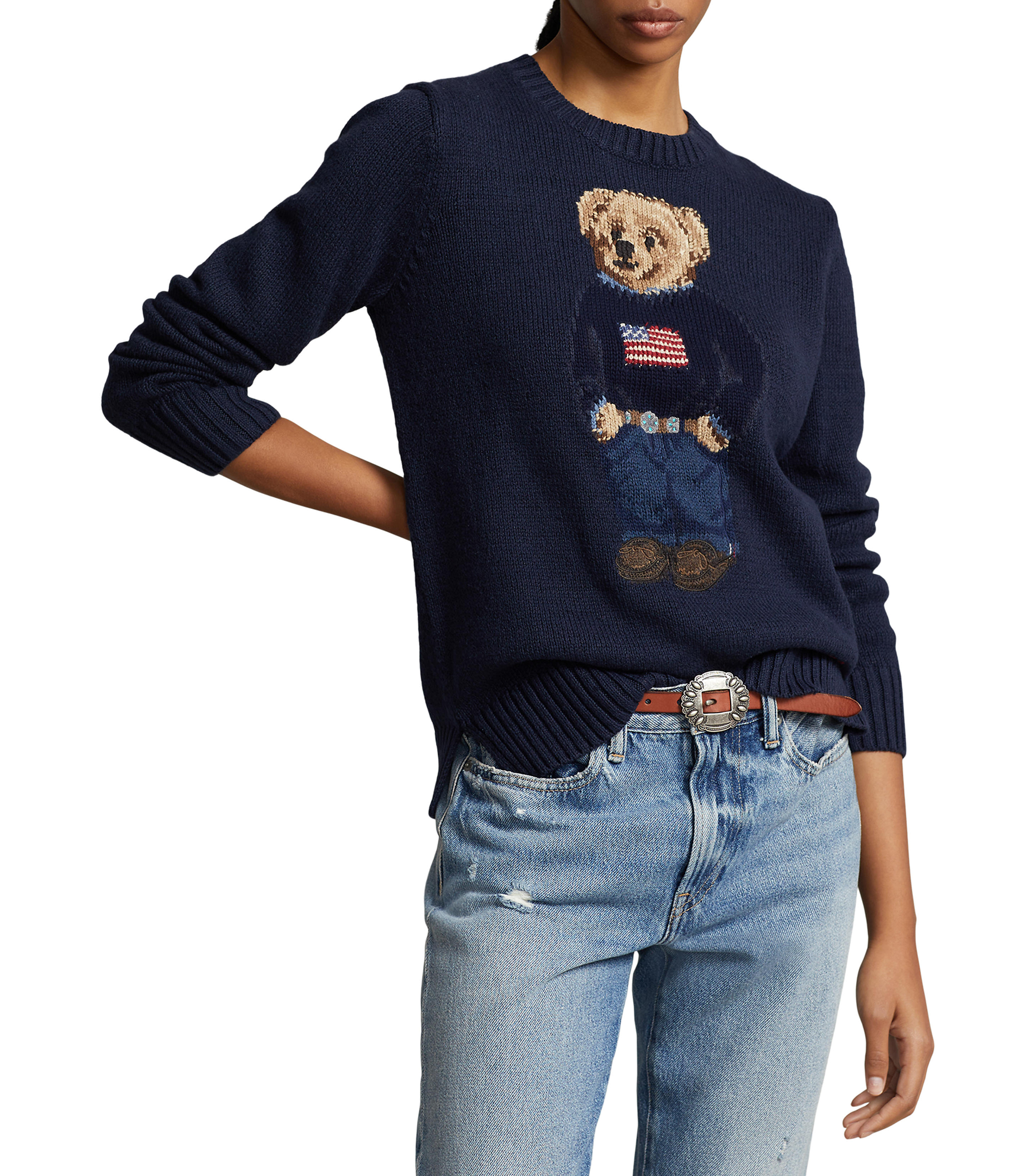 Polo Ralph Lauren Suéter Polo Bear de algodón y lino Mujer El