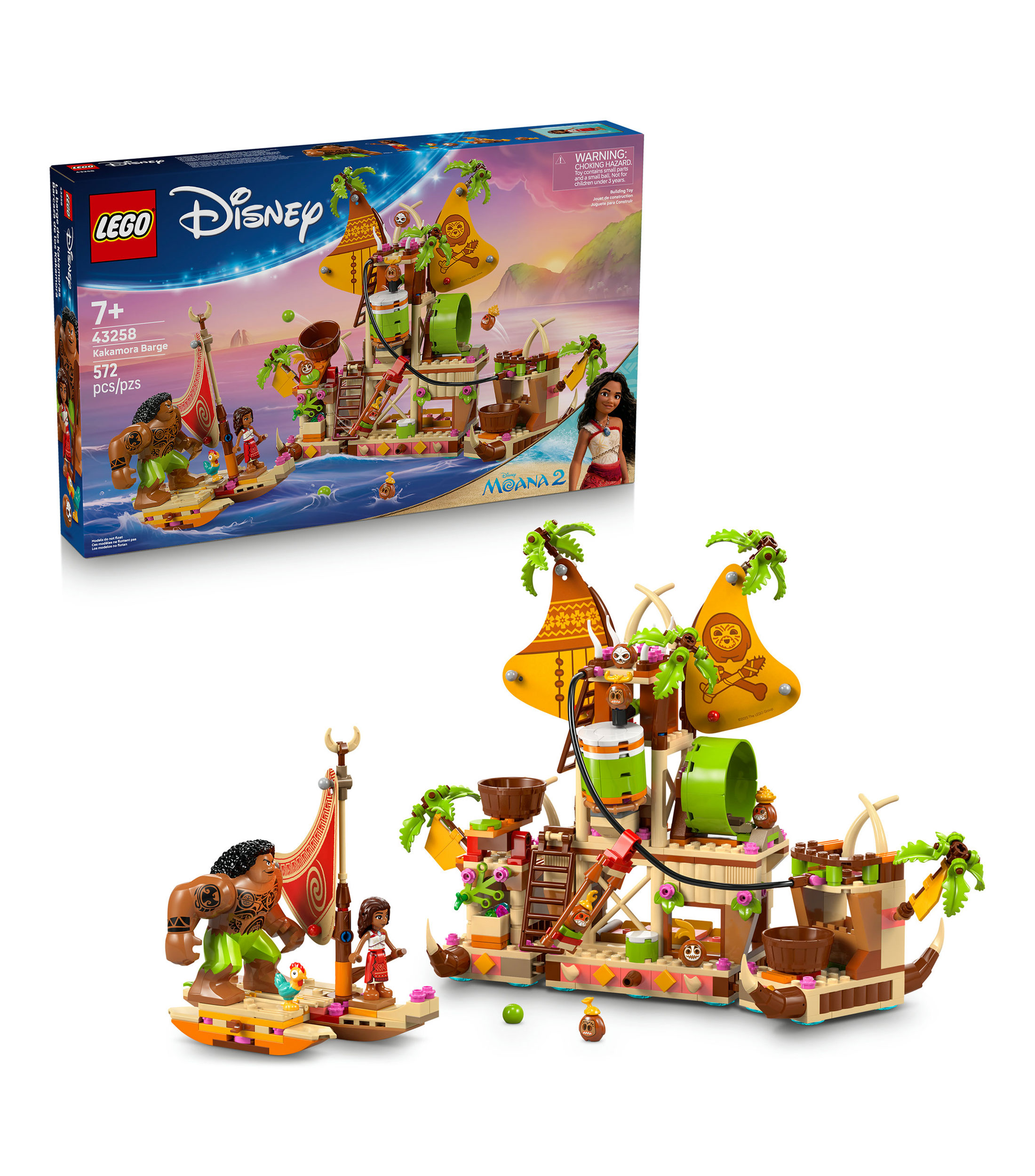 Lego Disney Moana 2 Barcaza de los Kakamora Juguete 43258