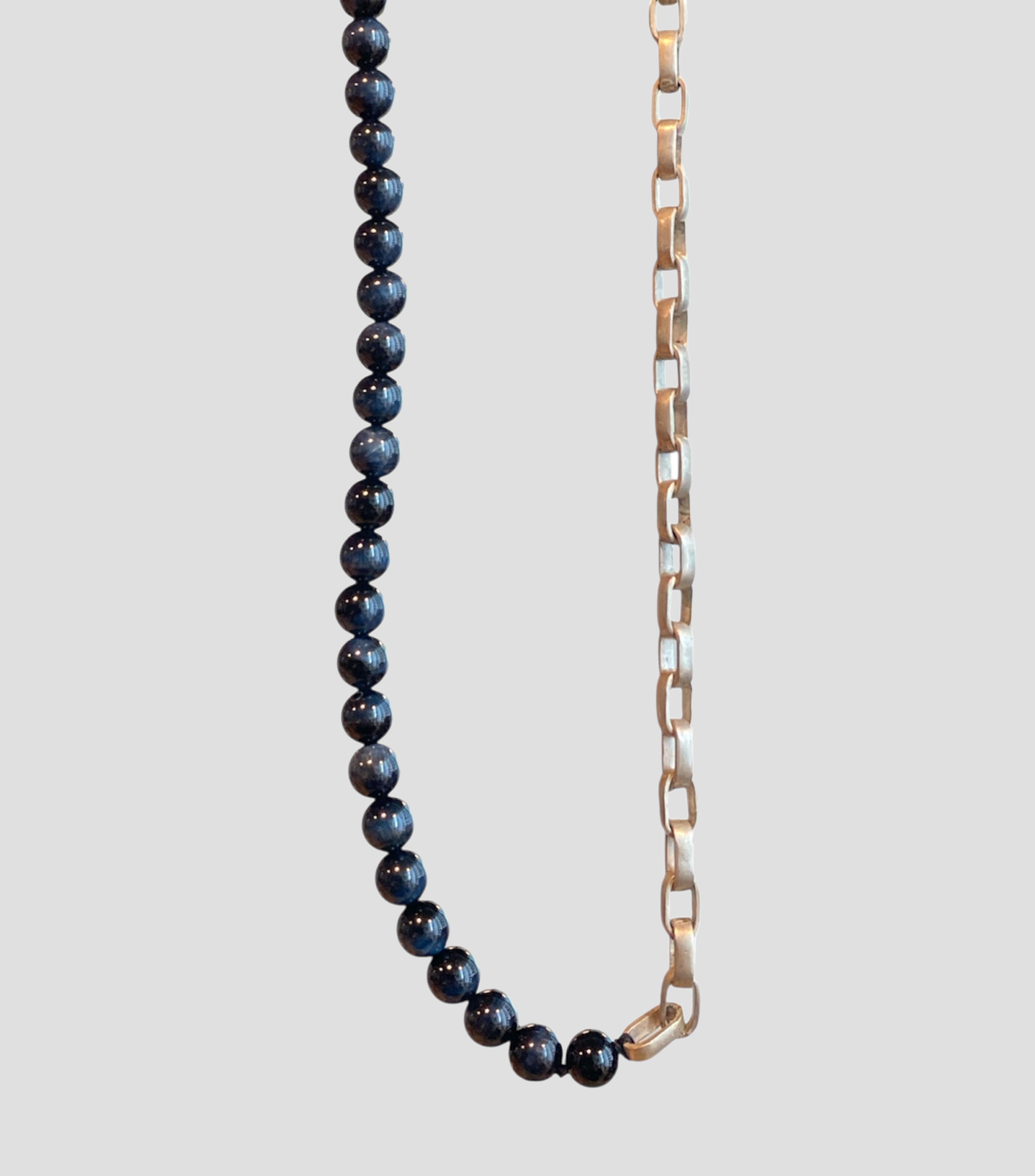 Collar Piedra Ojo de Tigre y Plata .925 Hombre