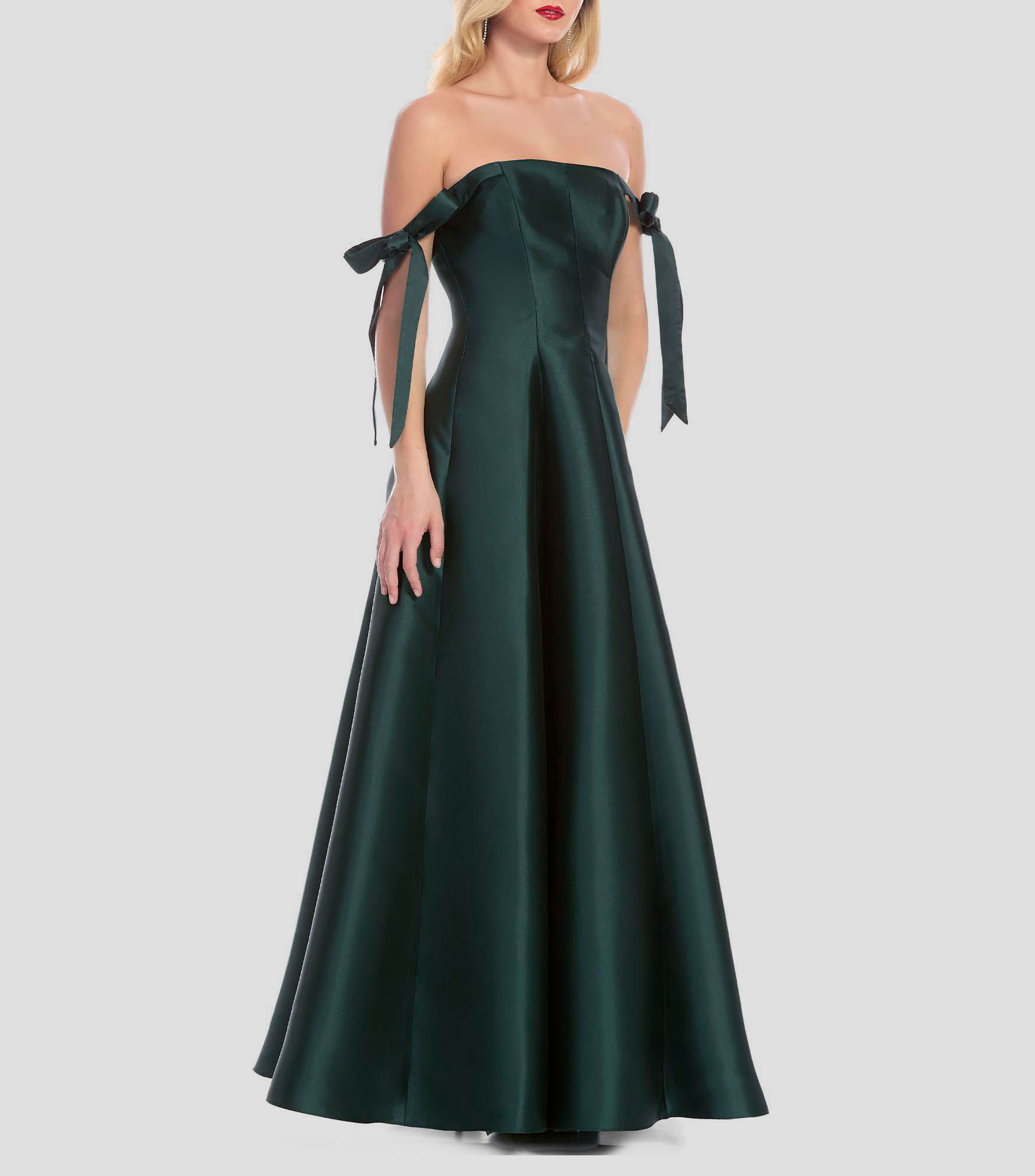 Vestido de fiesta largo liso Mujer