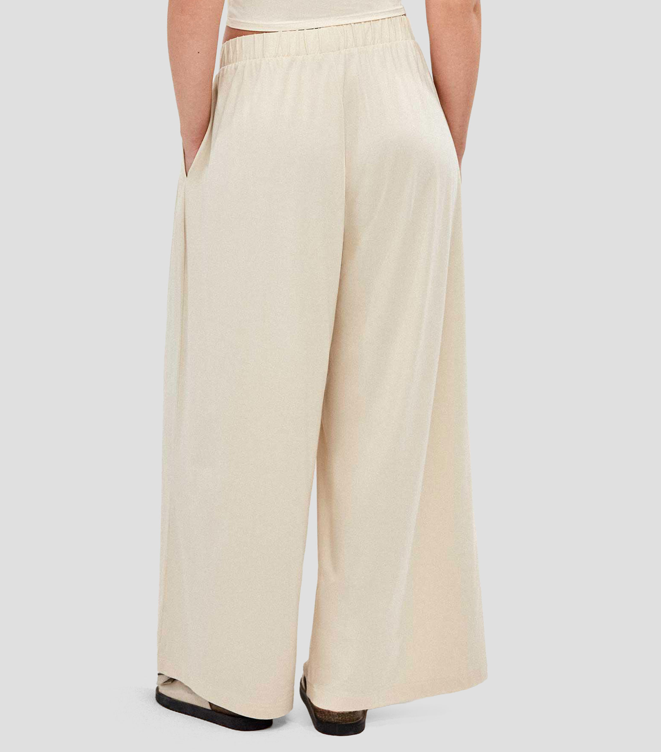 Pantalón pijama largo amplio Mujer