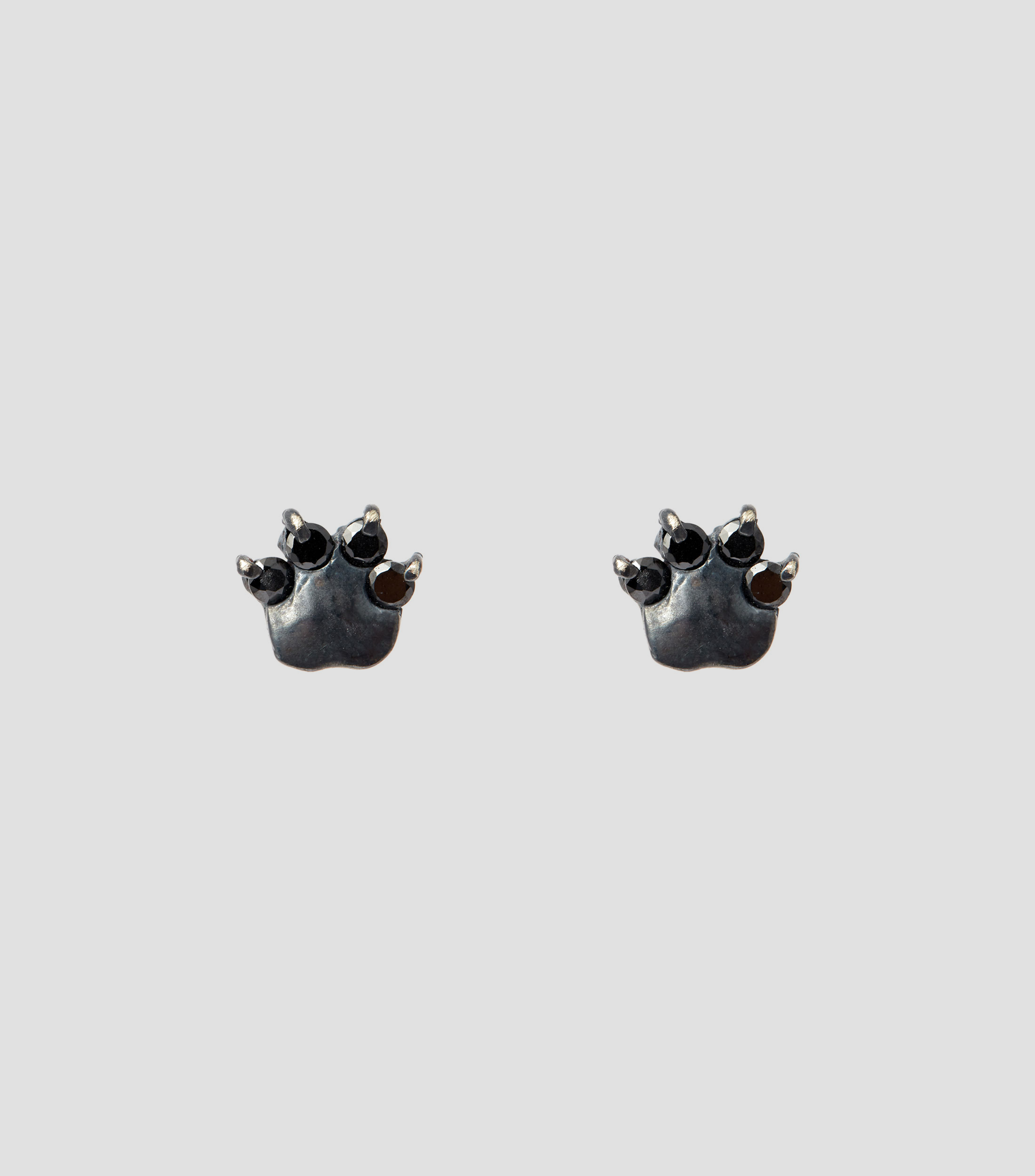 Aretes en plata Huella de Perro Unisex