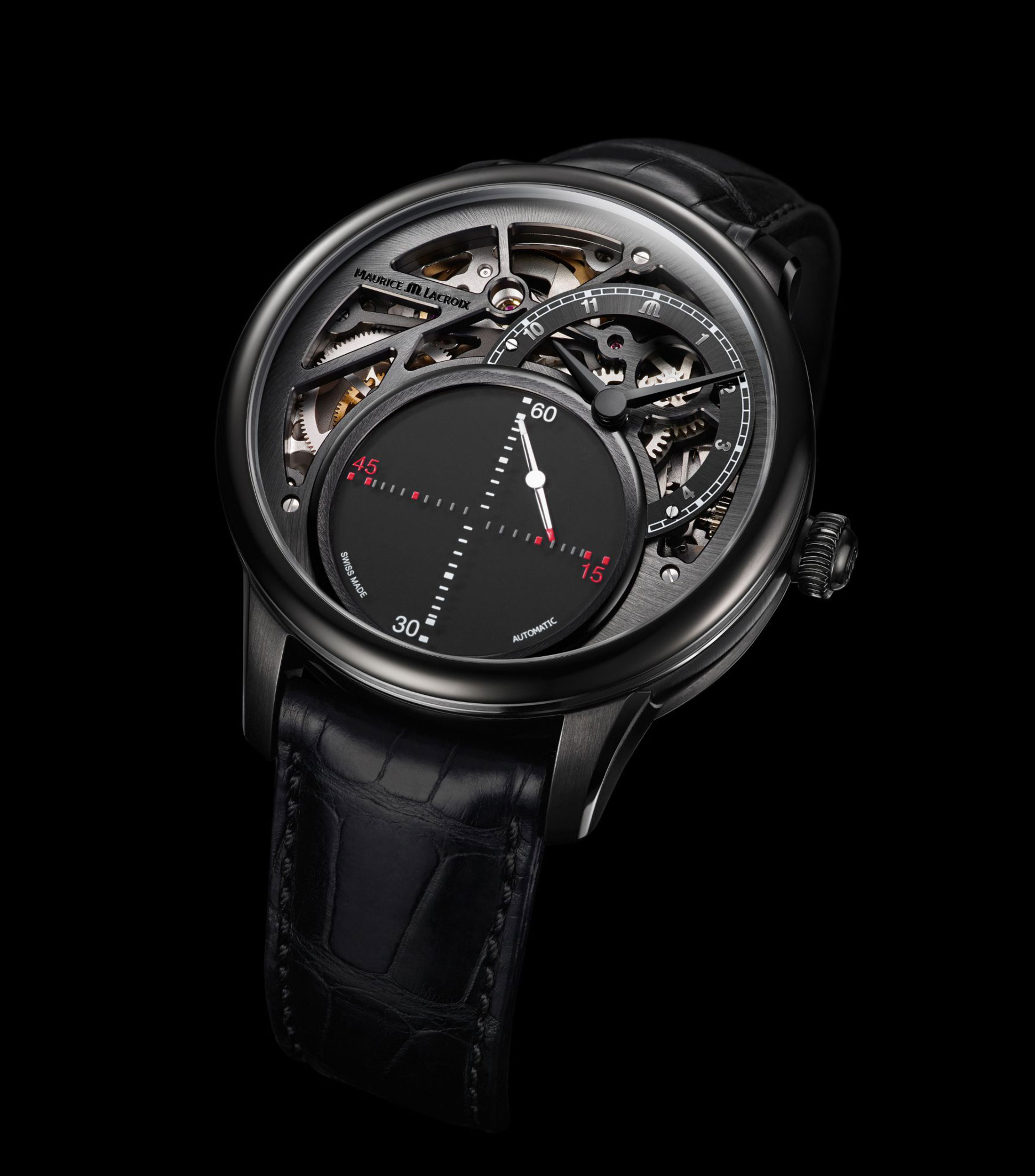 Reloj para Hombre Mysterious Second Moderno Negro