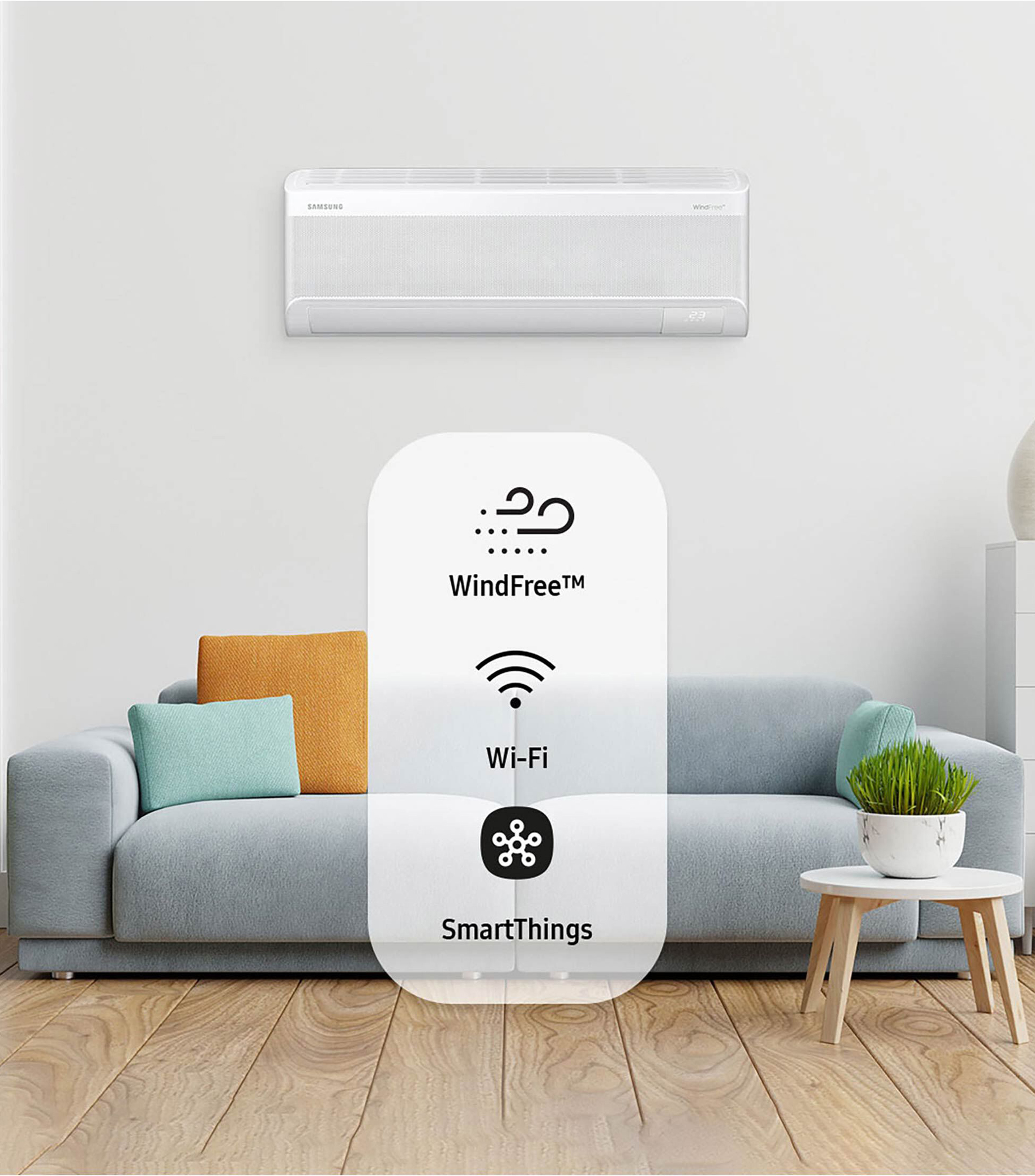 Aire acondicionado Minisplit WindFree 18,000 BTUs, 1.5 Toneladas 220V Frio - Calor