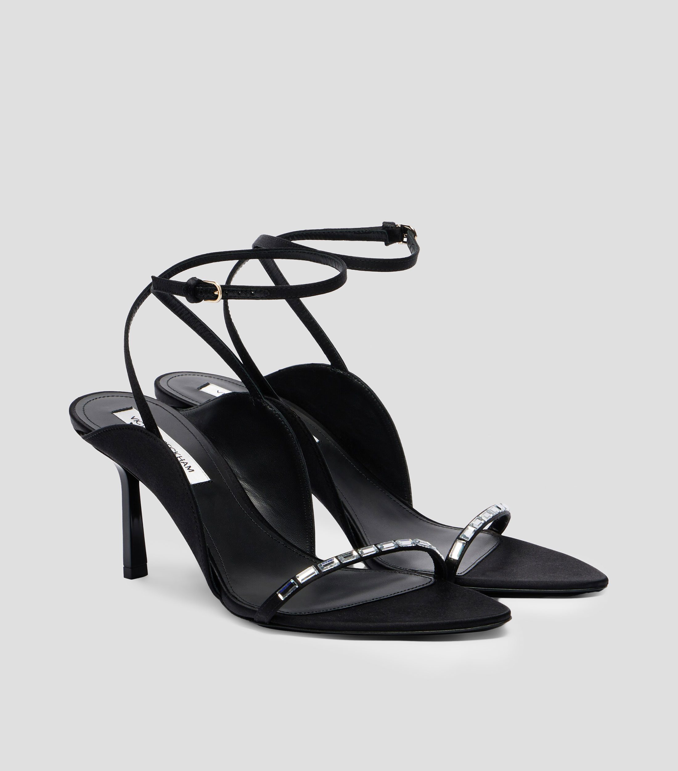 Sandalias con tacón medio delgado Mujer