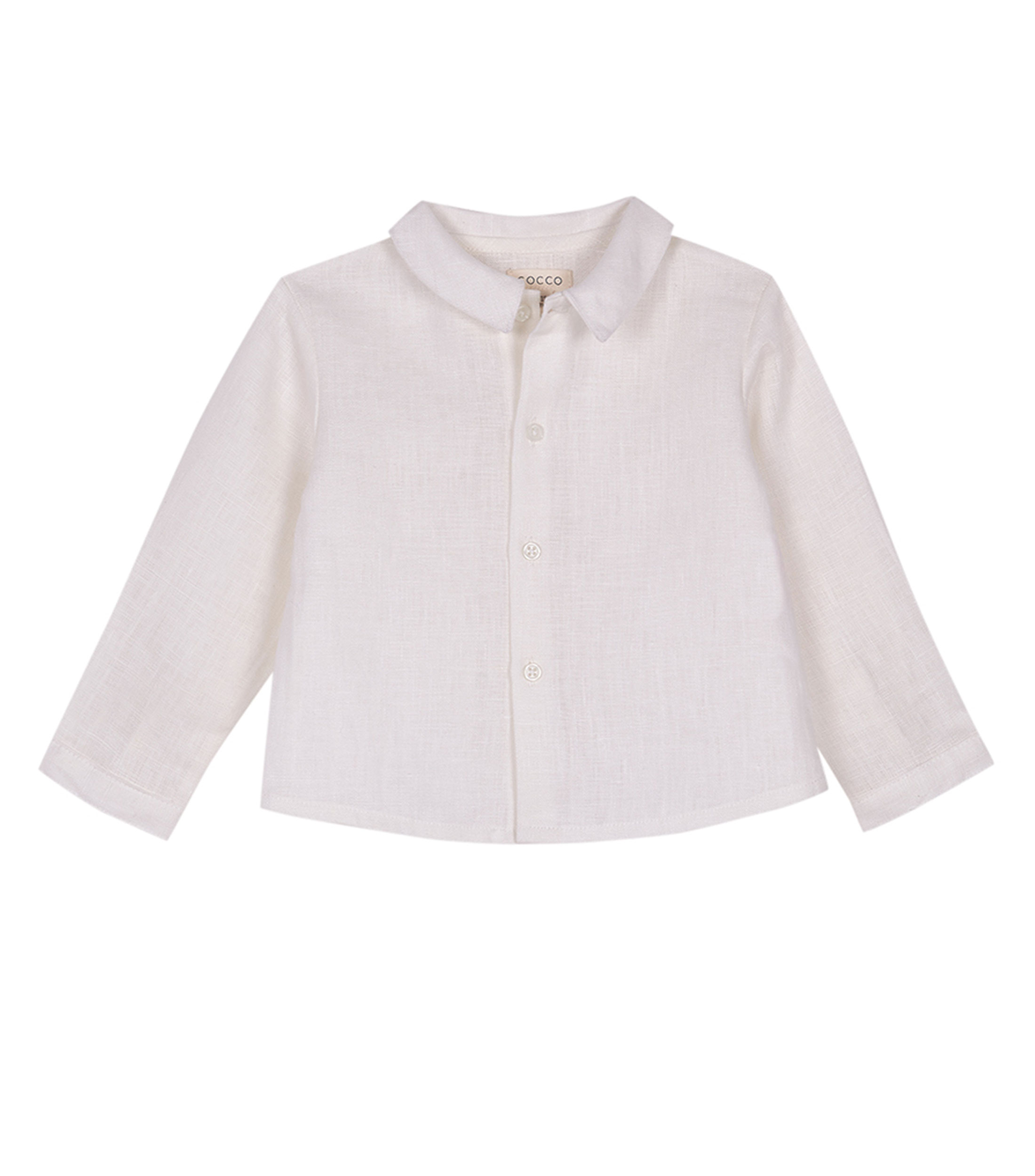 Camisa en lino manga larga Bebé