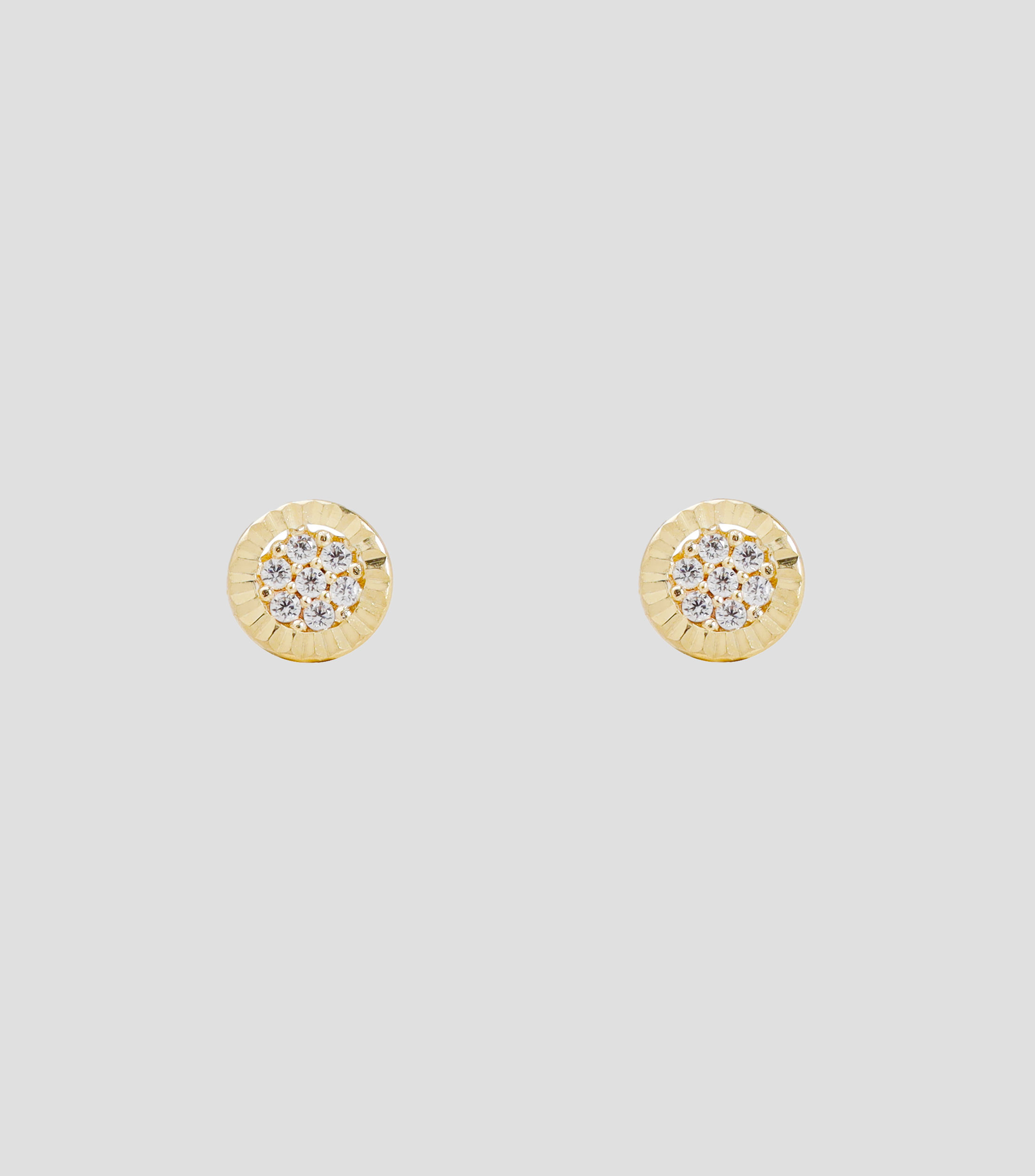 Broqueles en oro con zirconia Bebé