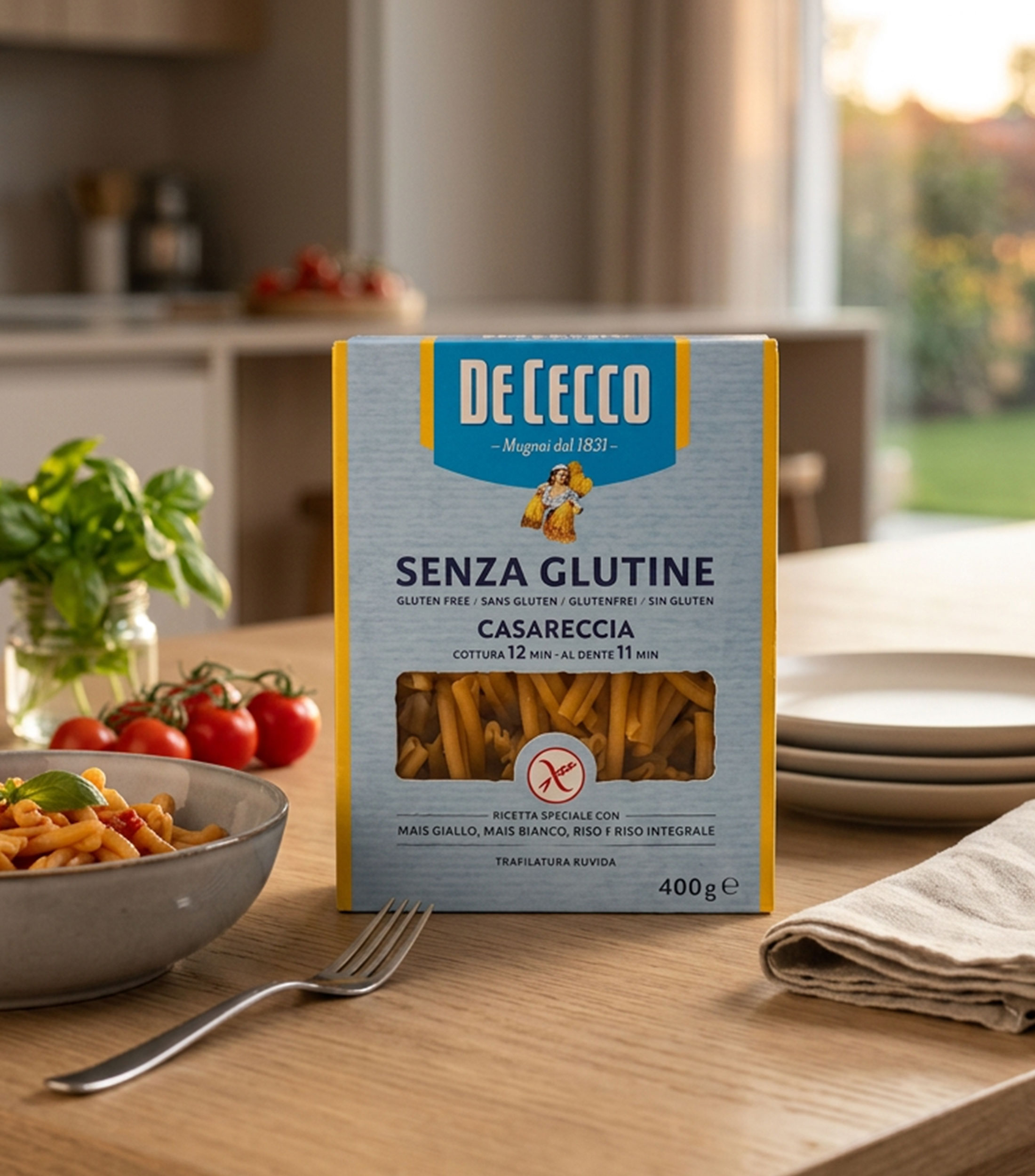 Pasta casarecia sin gluten, 400 gr