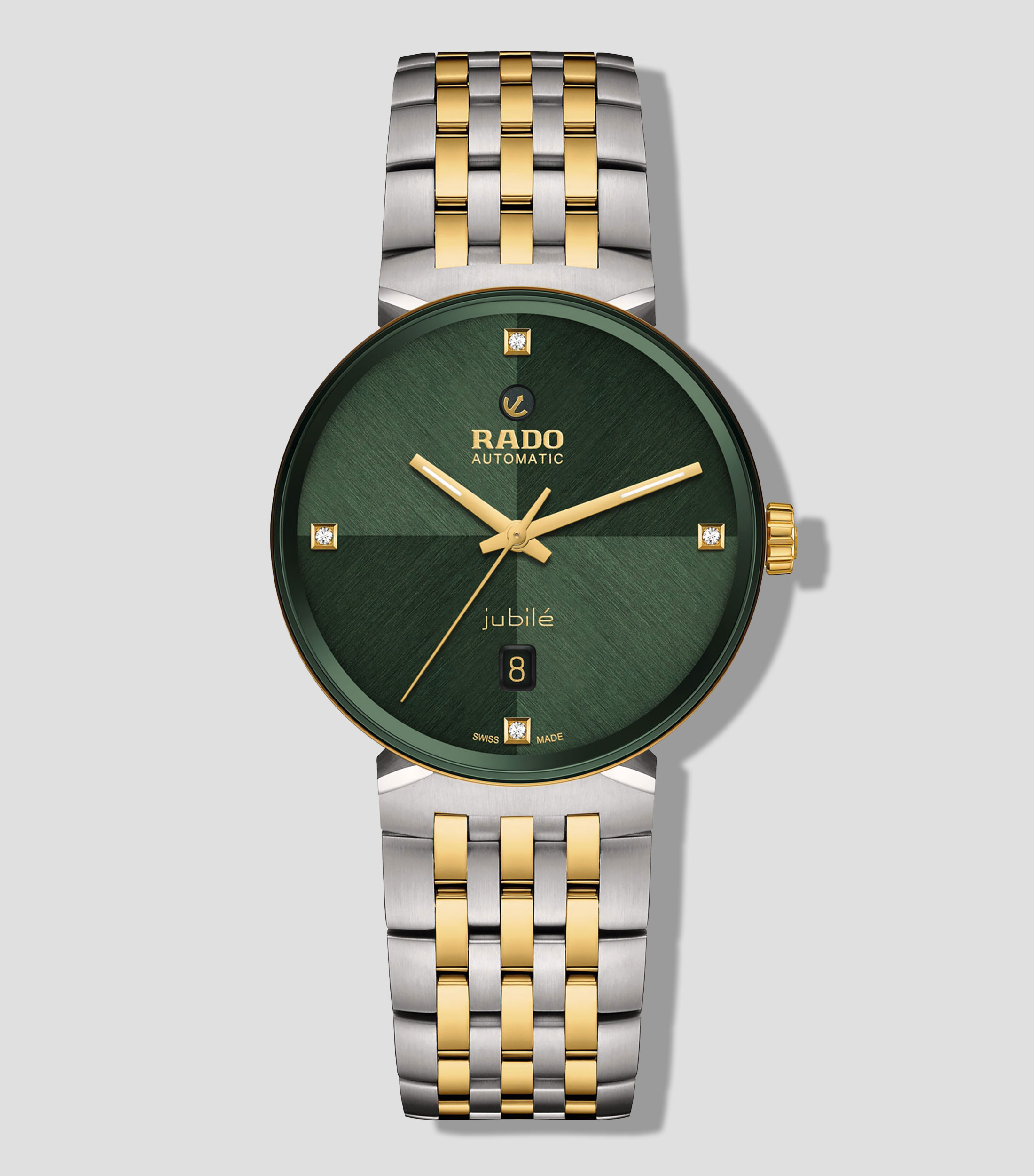 Reloj para Hombre Florence Diamonds clásico plateado, verde