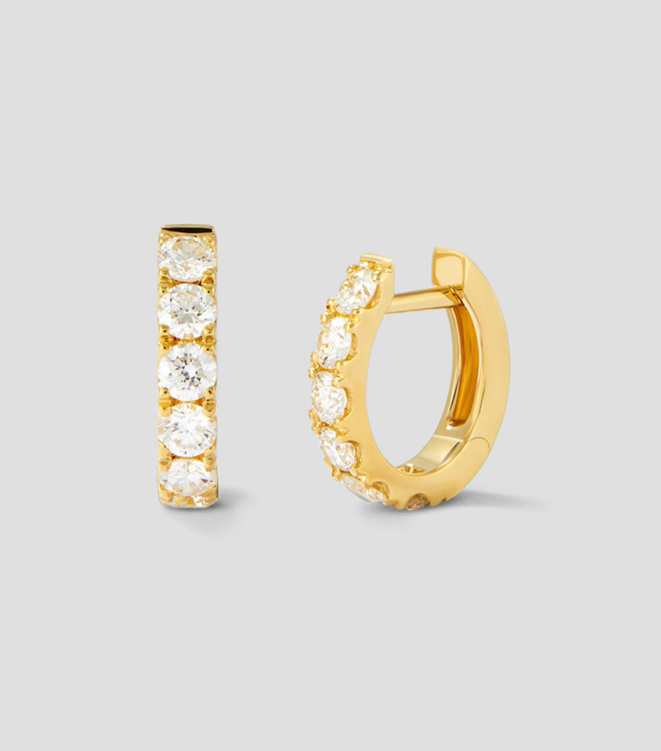 Pendientes en Oro de 18 Kilates con Diamante Mujer