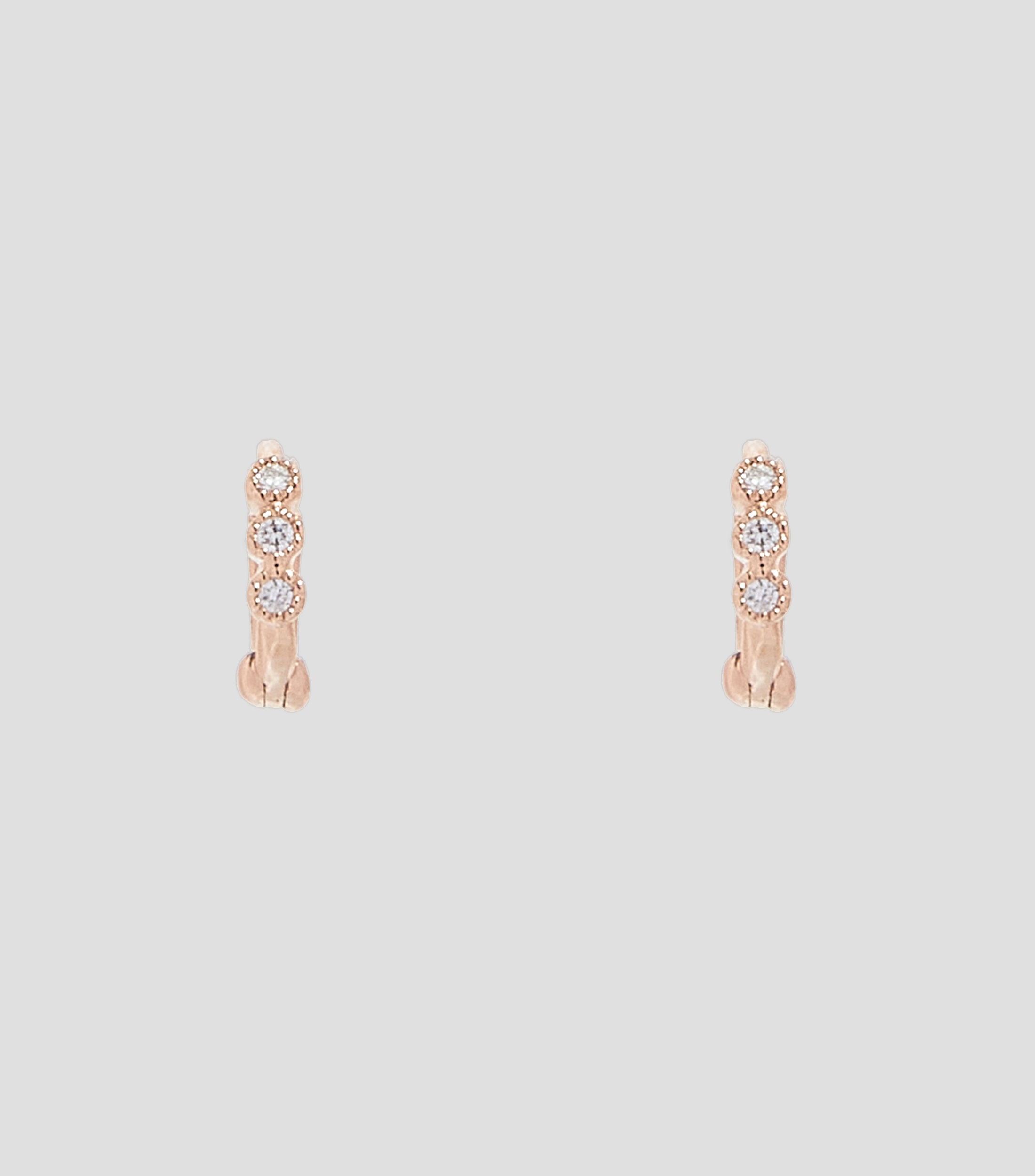 Aretes en oro 18 Kts con diamantes Mujer