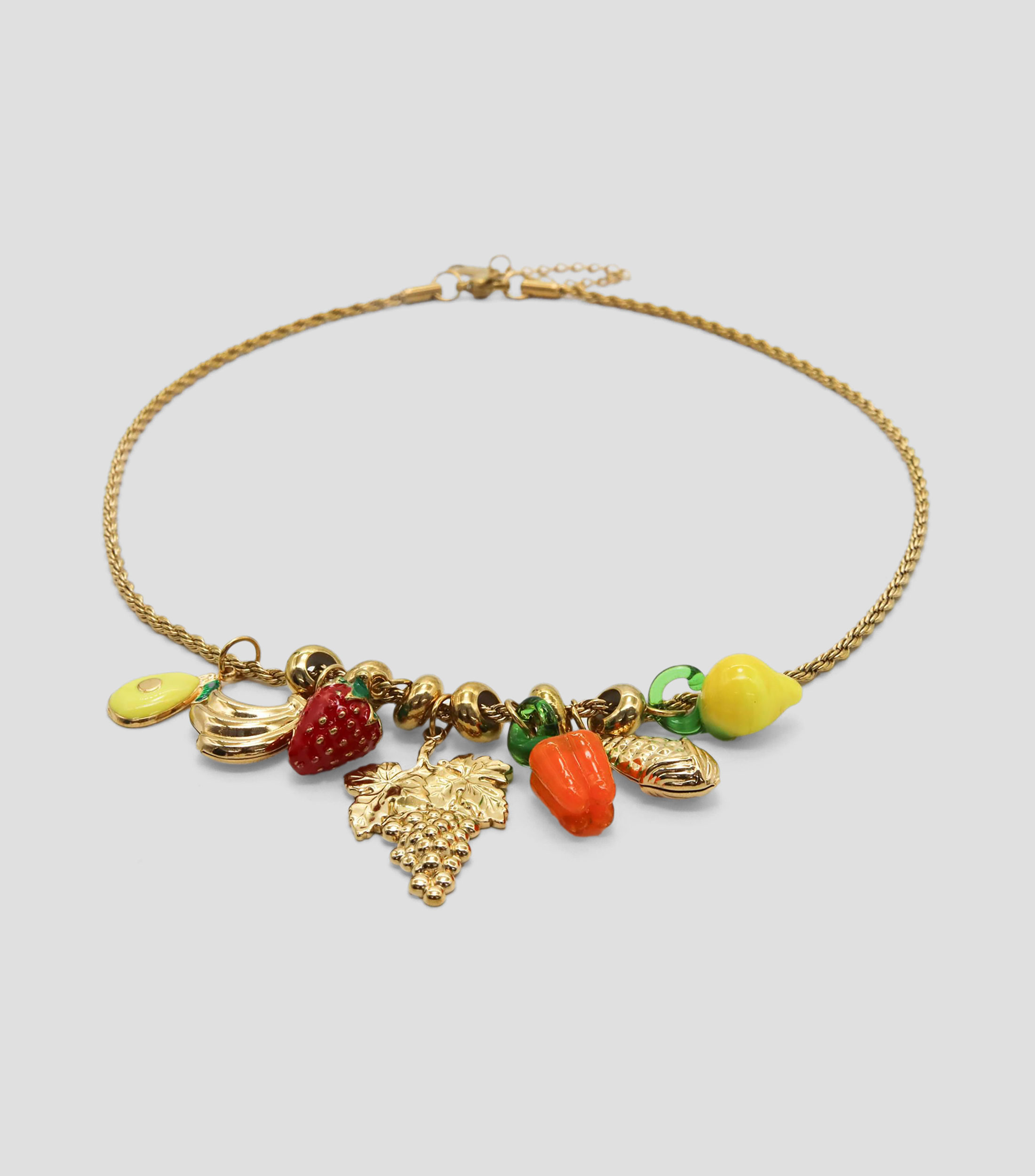 Collar con dijes en forma de frutas Tropical Mujer