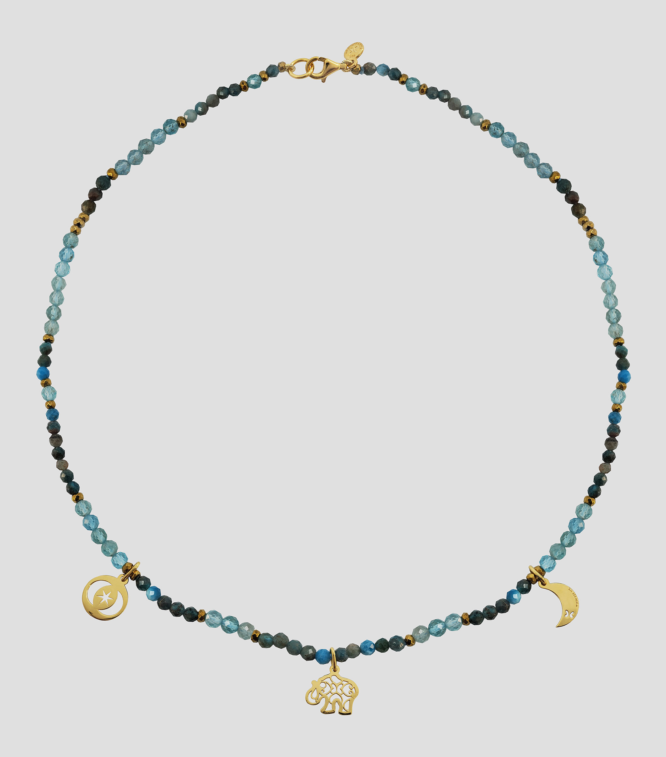 Collar con dijes en plata .925 Mujer