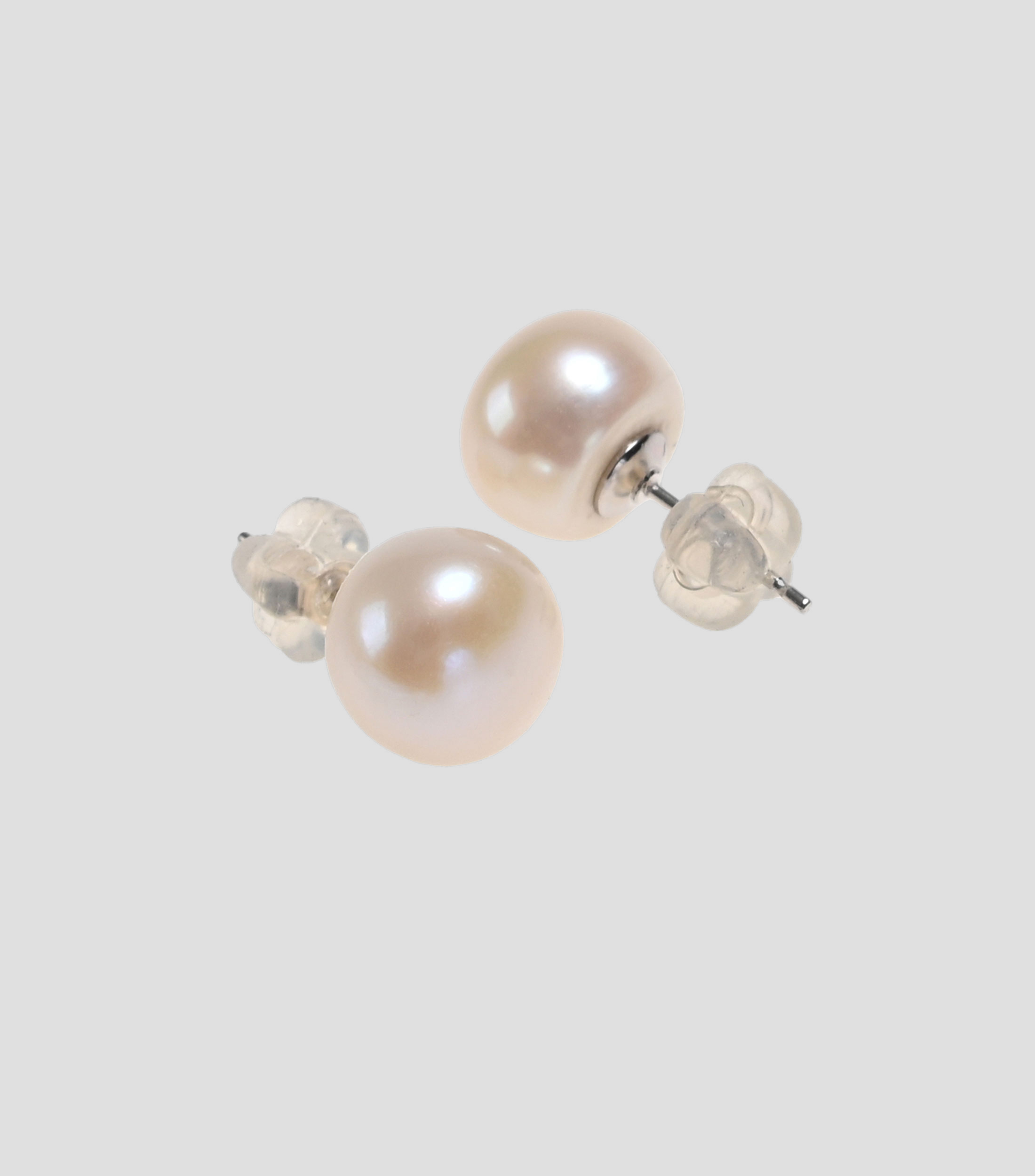 Aretes Super 10 blancos Mujer