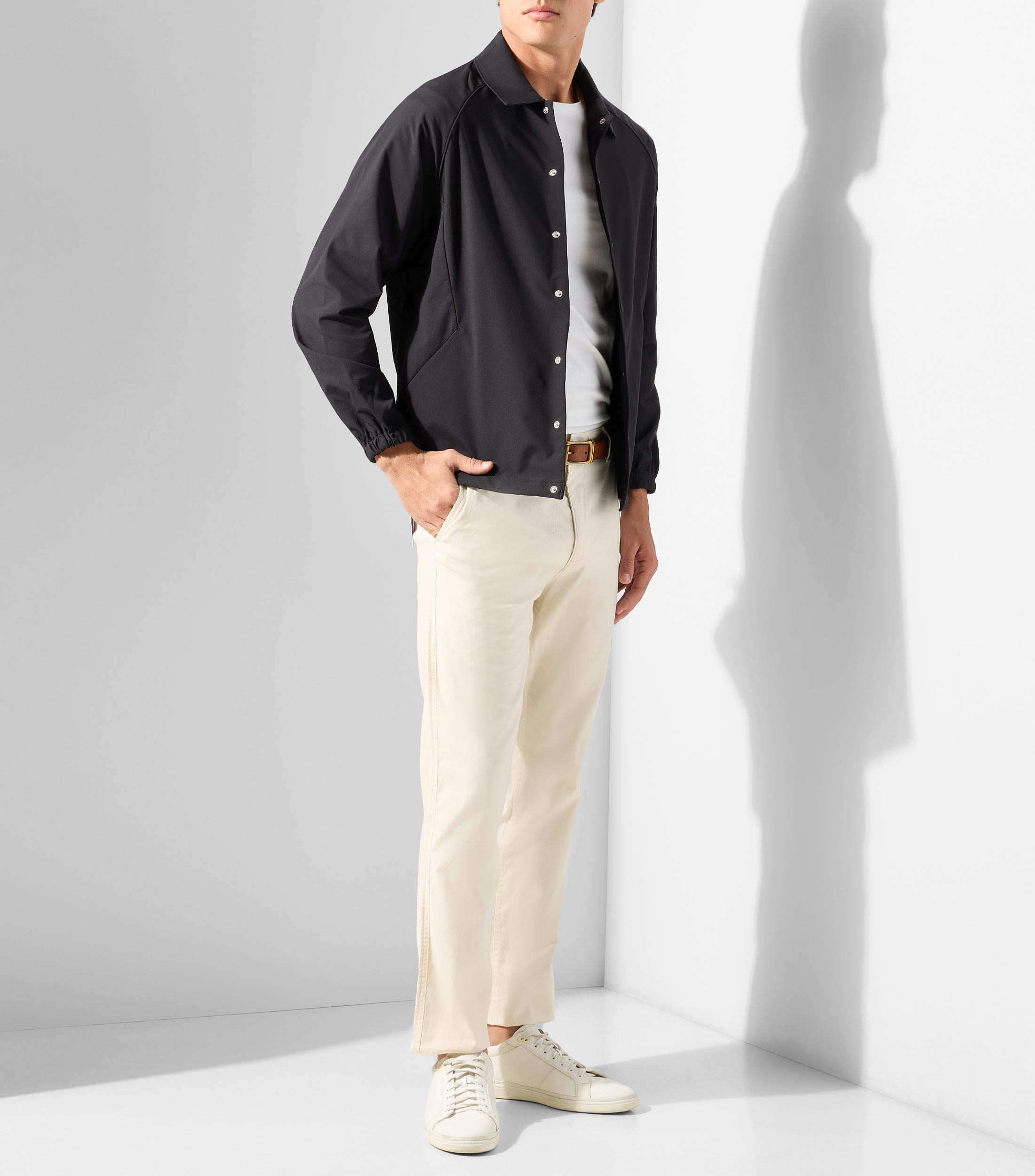 Camisa lisa manga larga Hombre