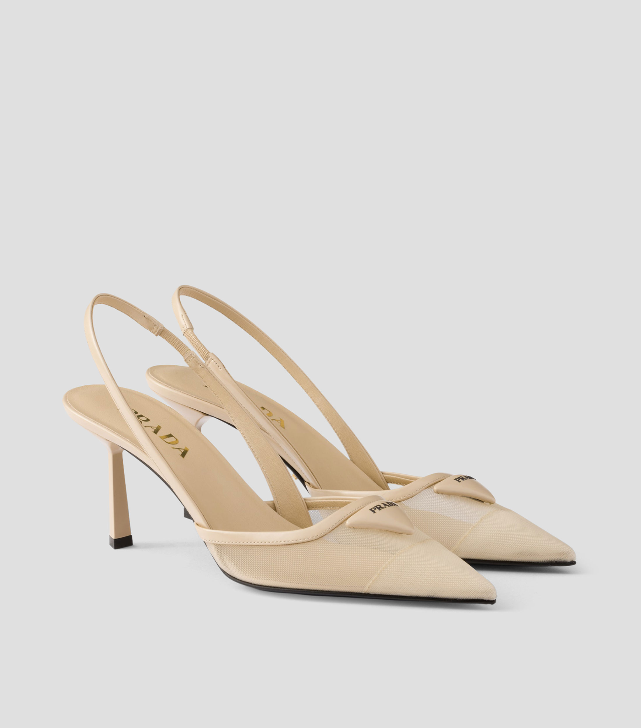 Zapatillas con tacón alto y delgado Mujer