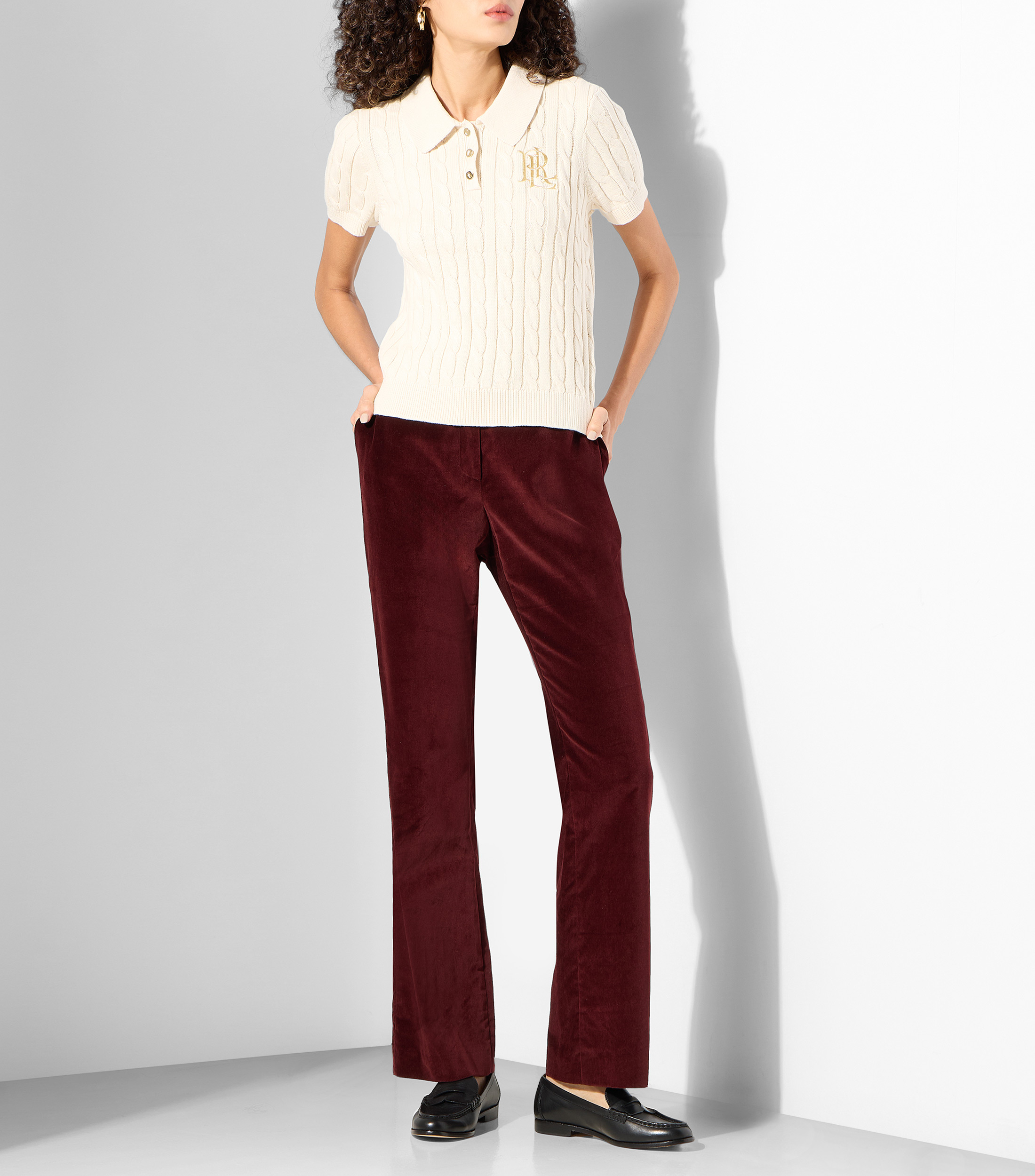 Suéter cuello polo Mujer