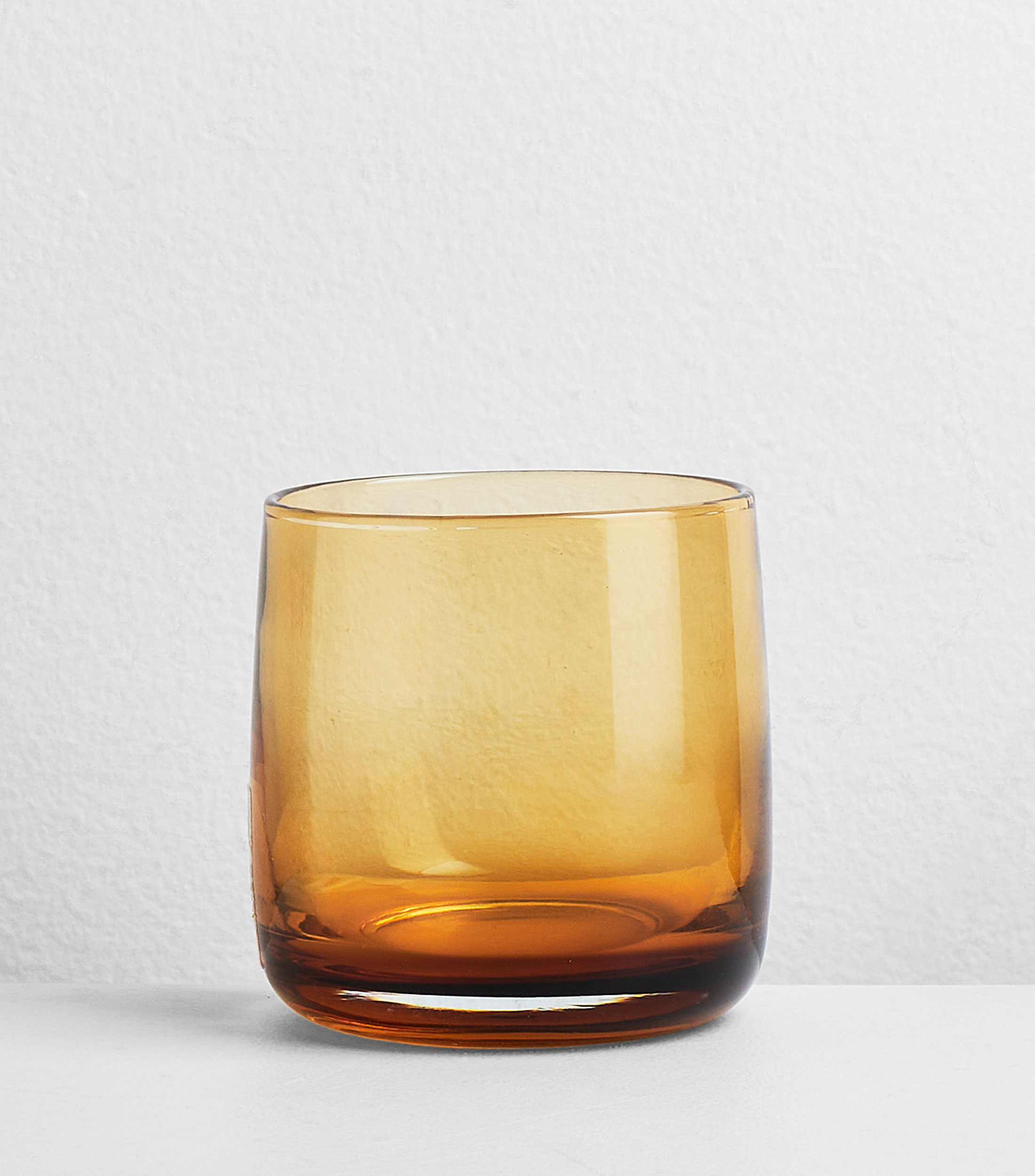 Vaso old fashion Sarabi ámbar liso en vidrio, 200 ml