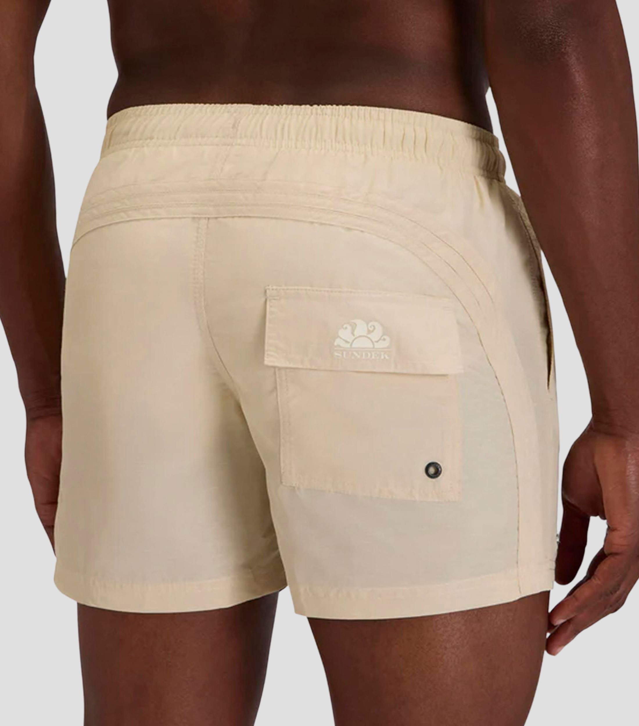 Traje de baño corto liso Hombre