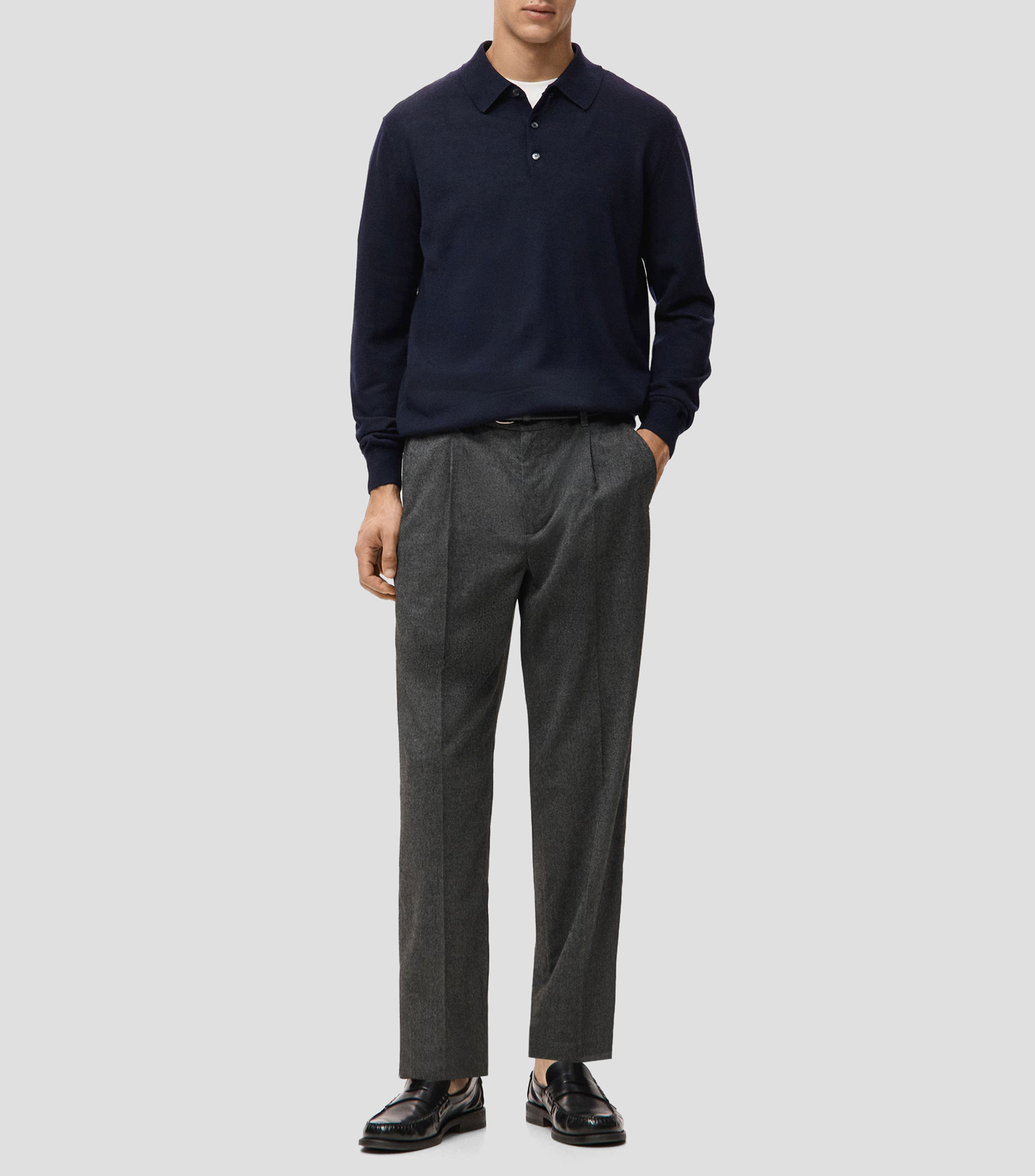 Suéter cuello polo Hombre