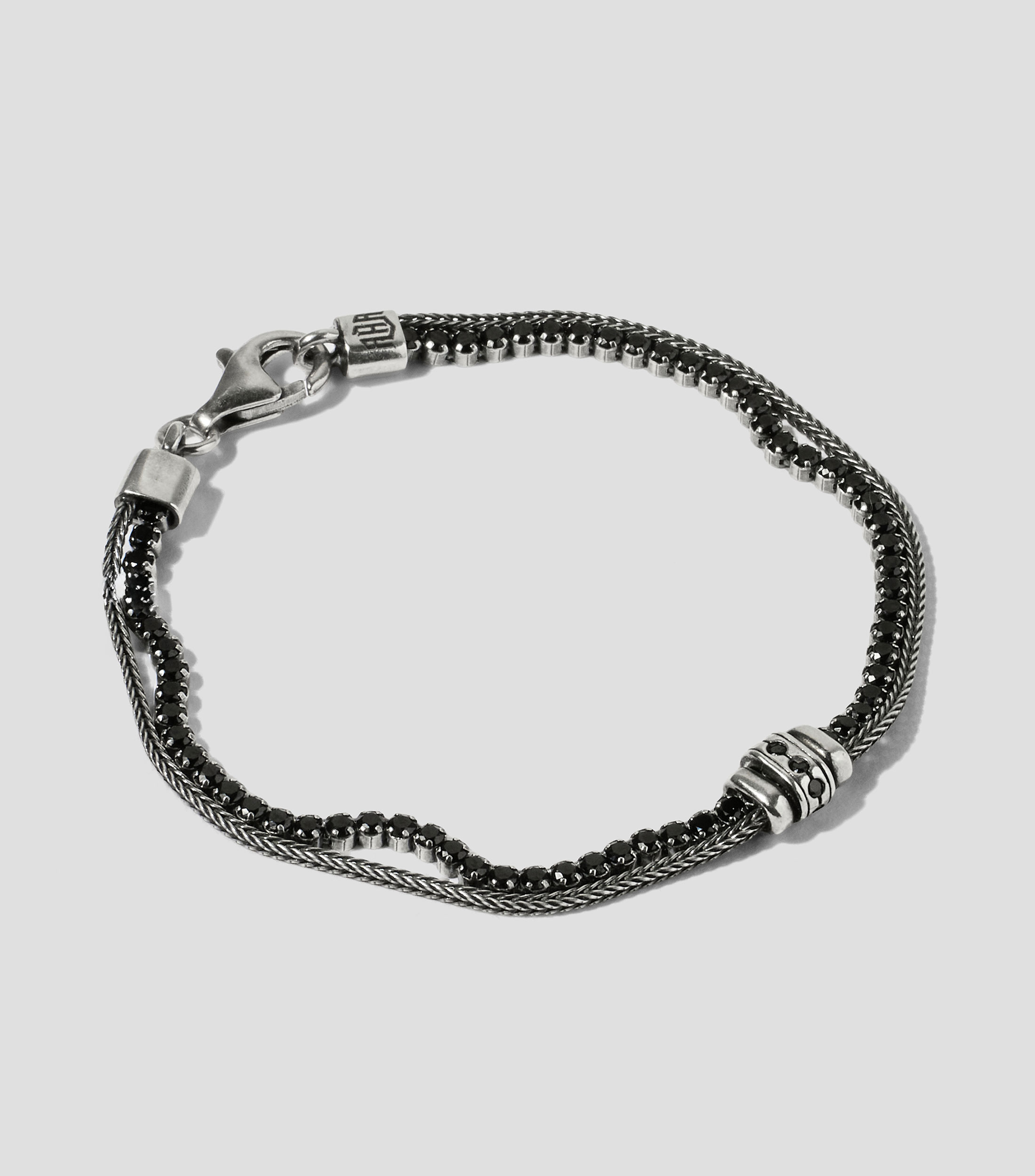 Pulsera en plata .925 con tiras Hombre