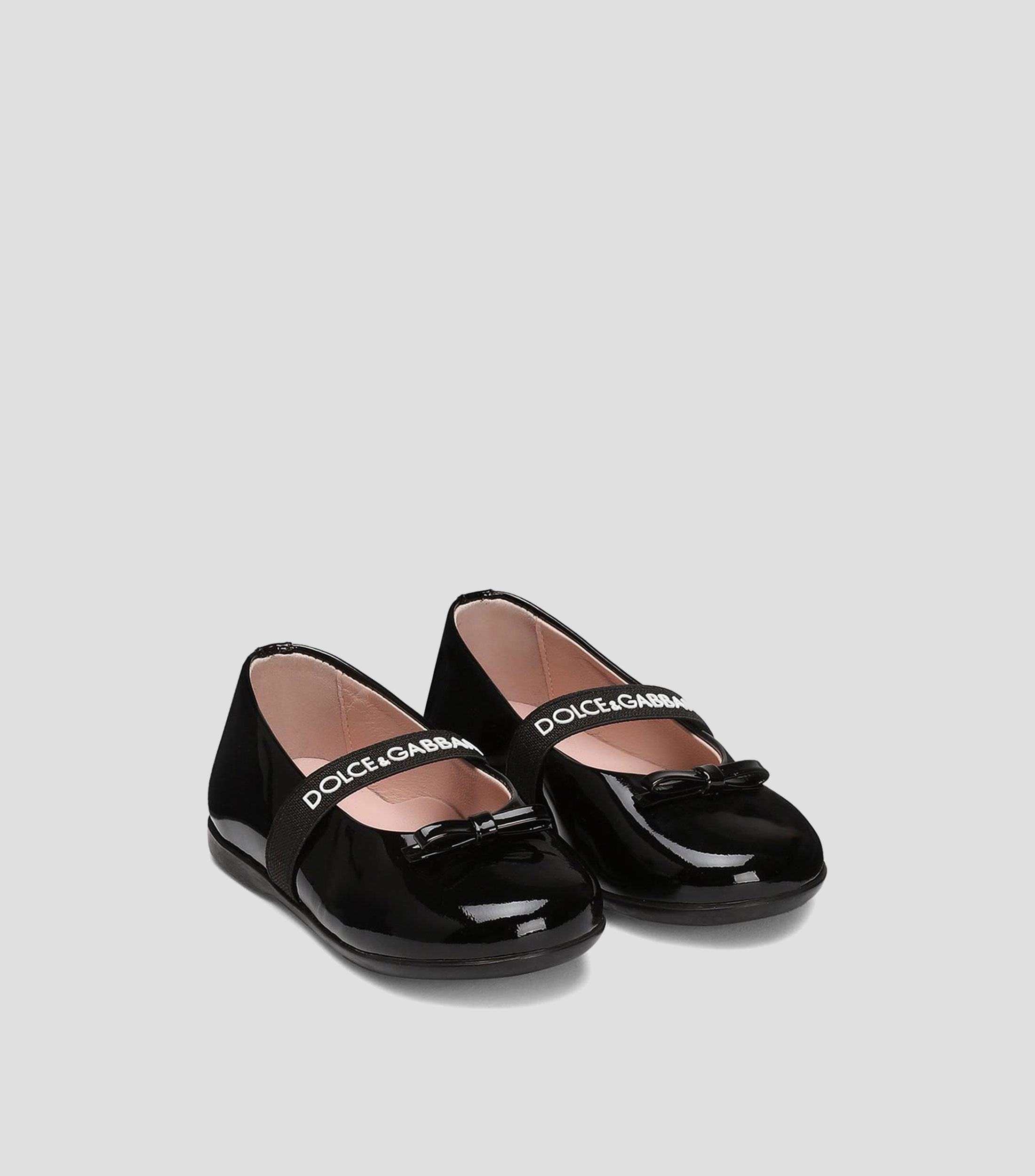 Flats en piel charol con moño Niña