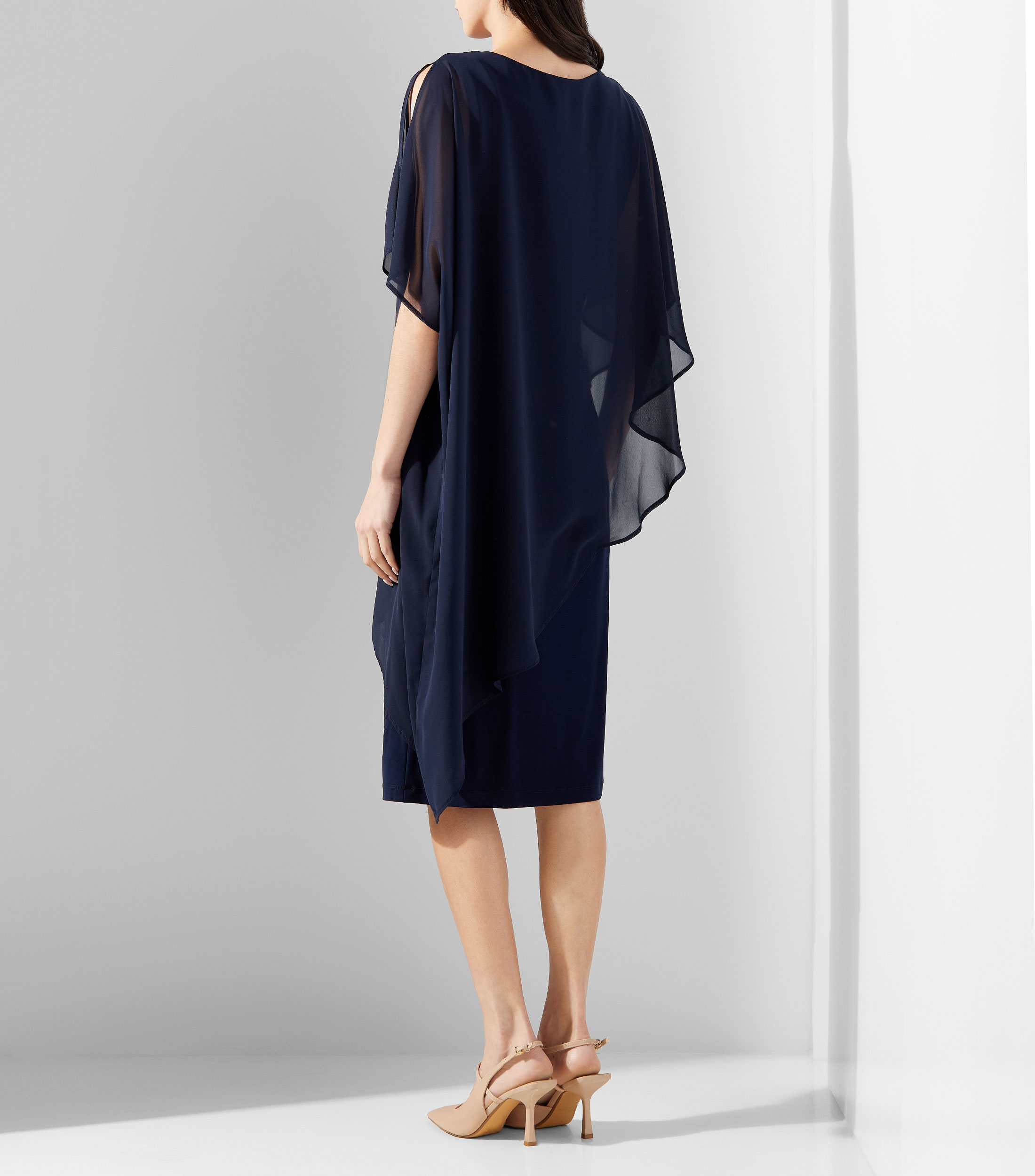 Vestido midi liso Mujer
