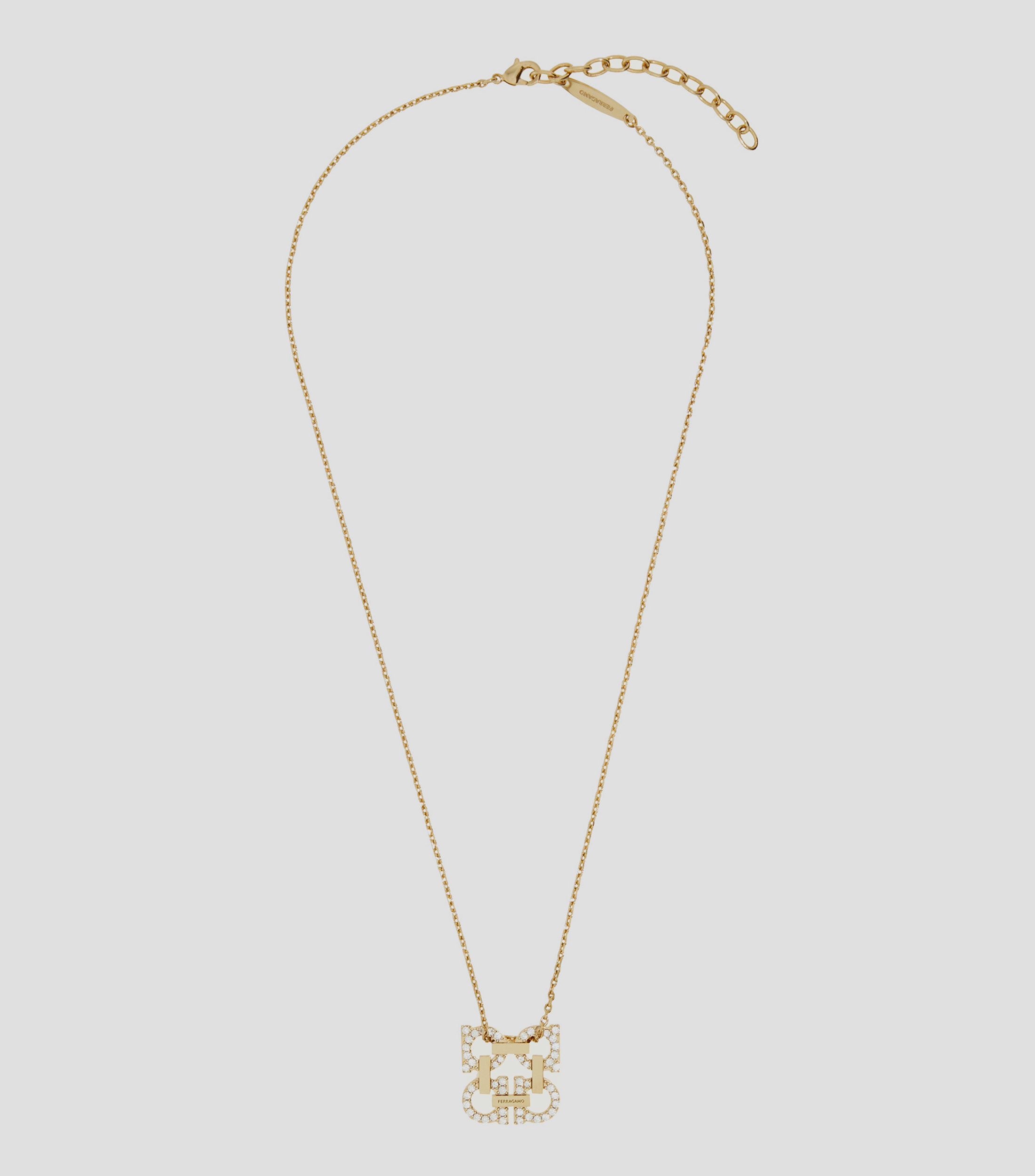 Collar con colgante Four Gancini con cristales Mujer