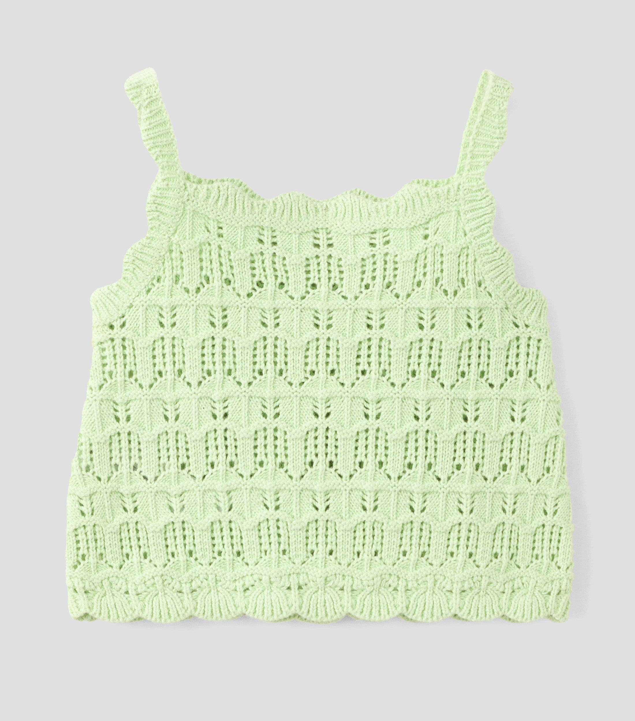 Blusa crochet sólido sin mangas Niña