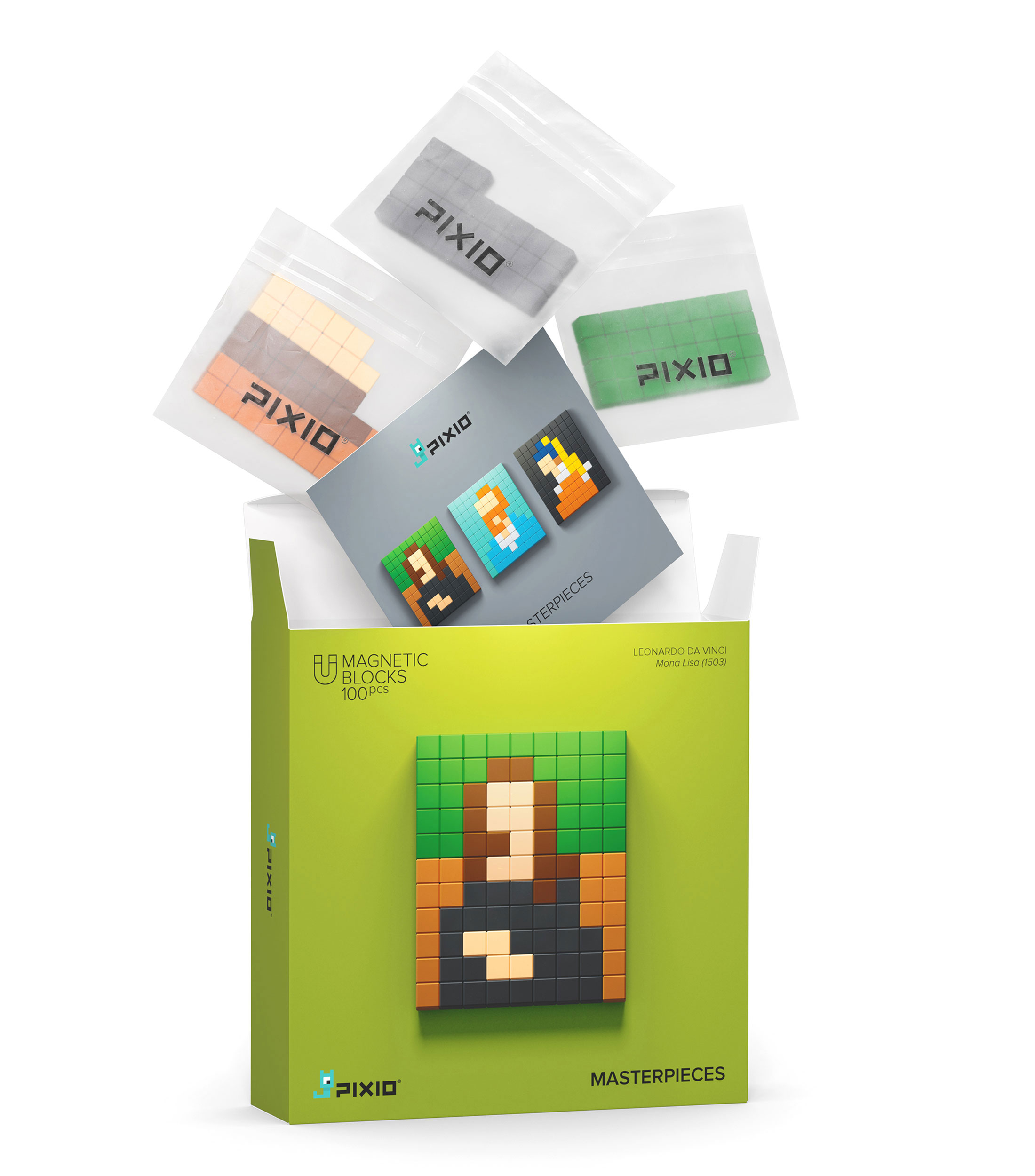 Playset Magnetic Blocks, Pixio Mona Lisa