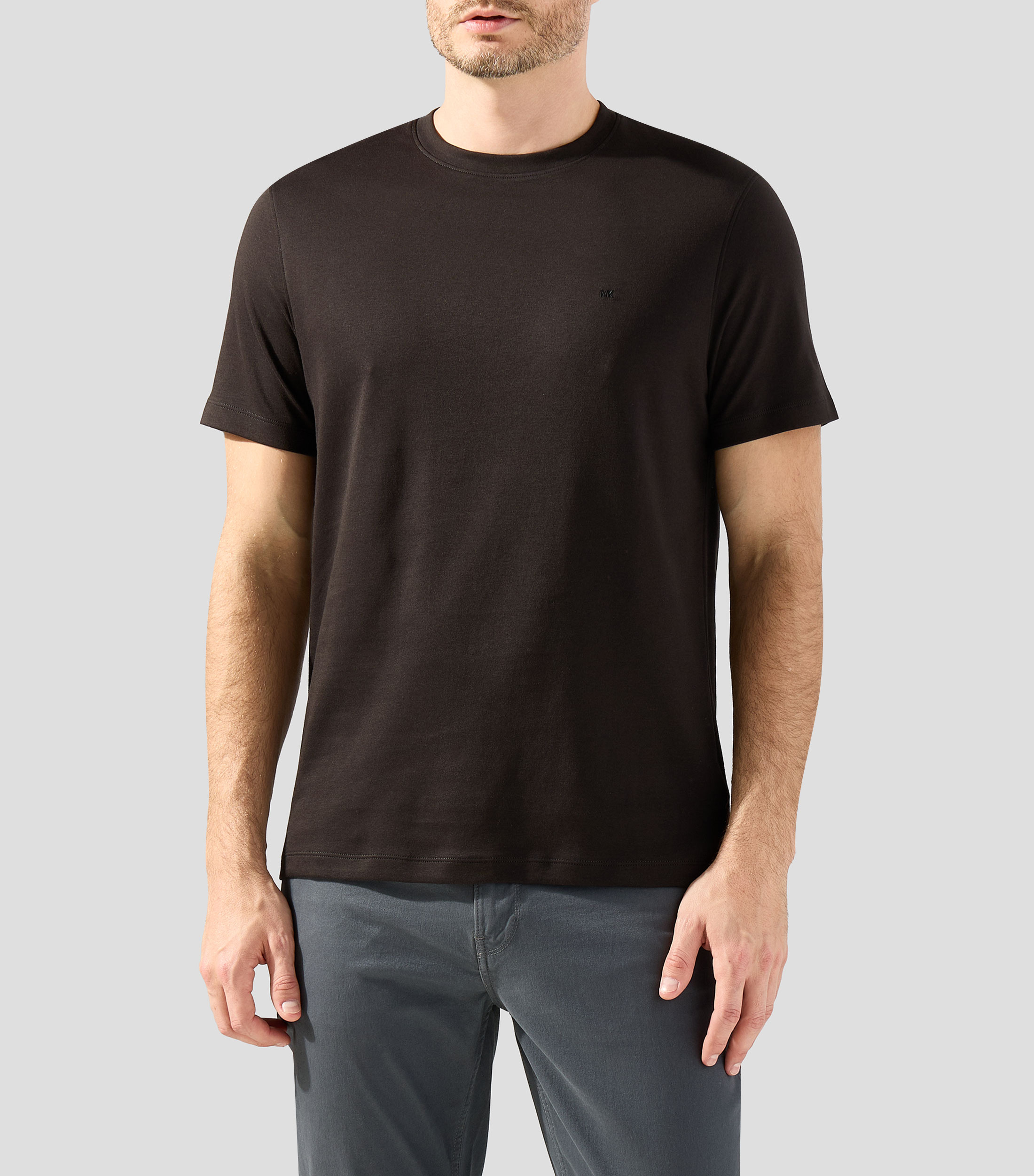 Playera cuello redondo manga corta lisa Hombre