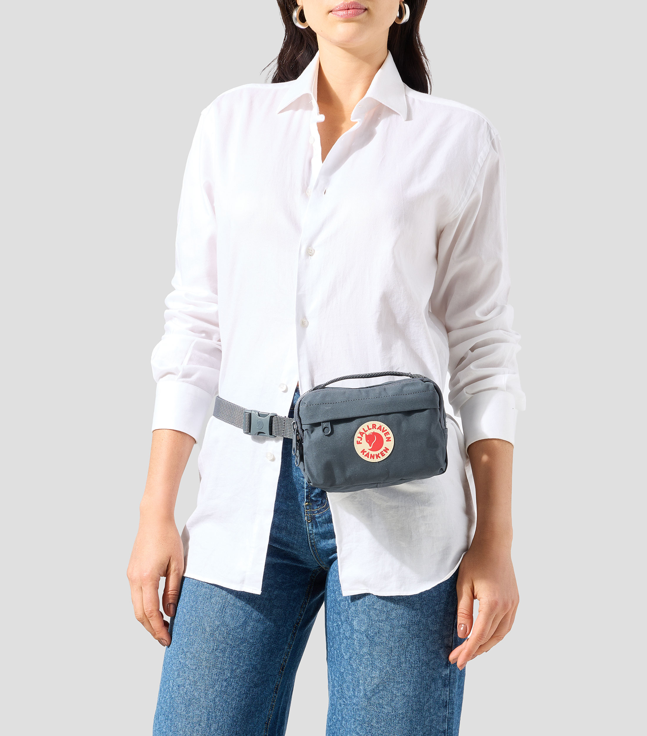 Cangurera lisa azul Kanken Hip Mujer