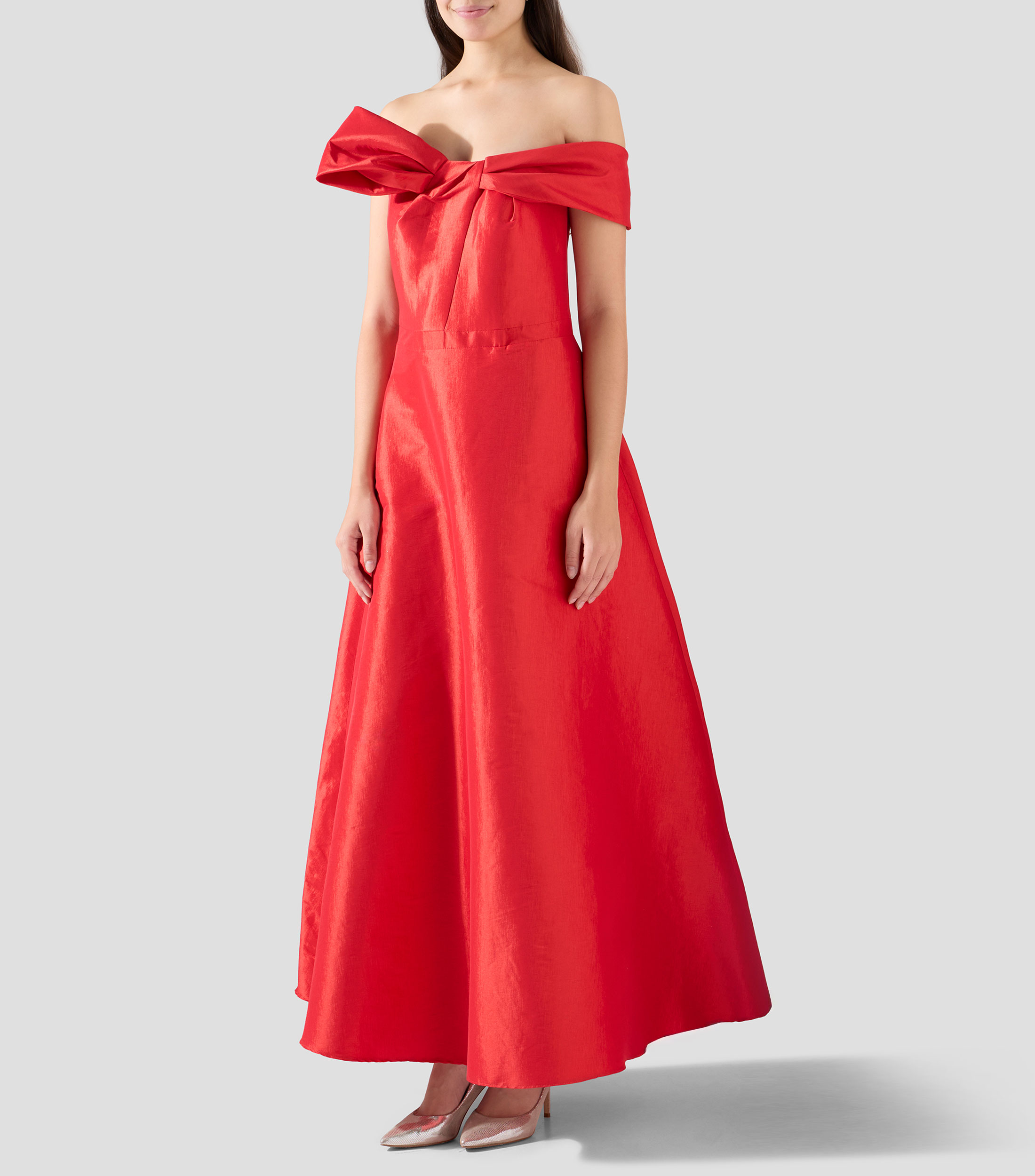Vestido de fiesta largo liso Mujer