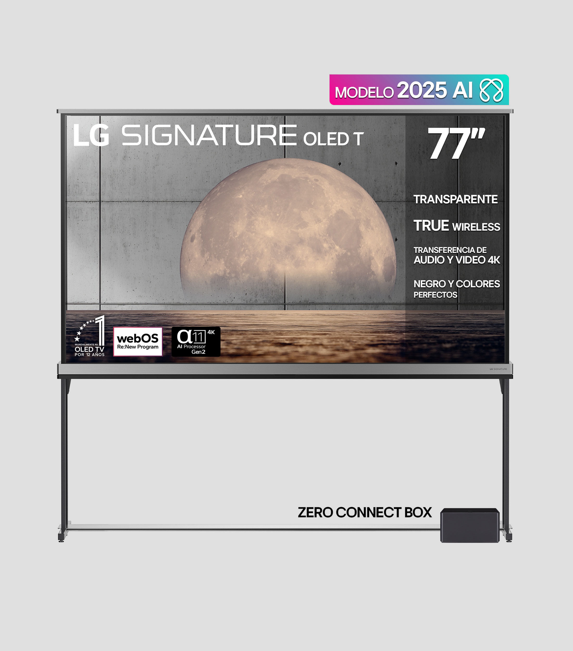 Pantalla 77 Pulgadas, Plana, OLED, 4K, Smart TV True Wireless, OLED77T4PSA