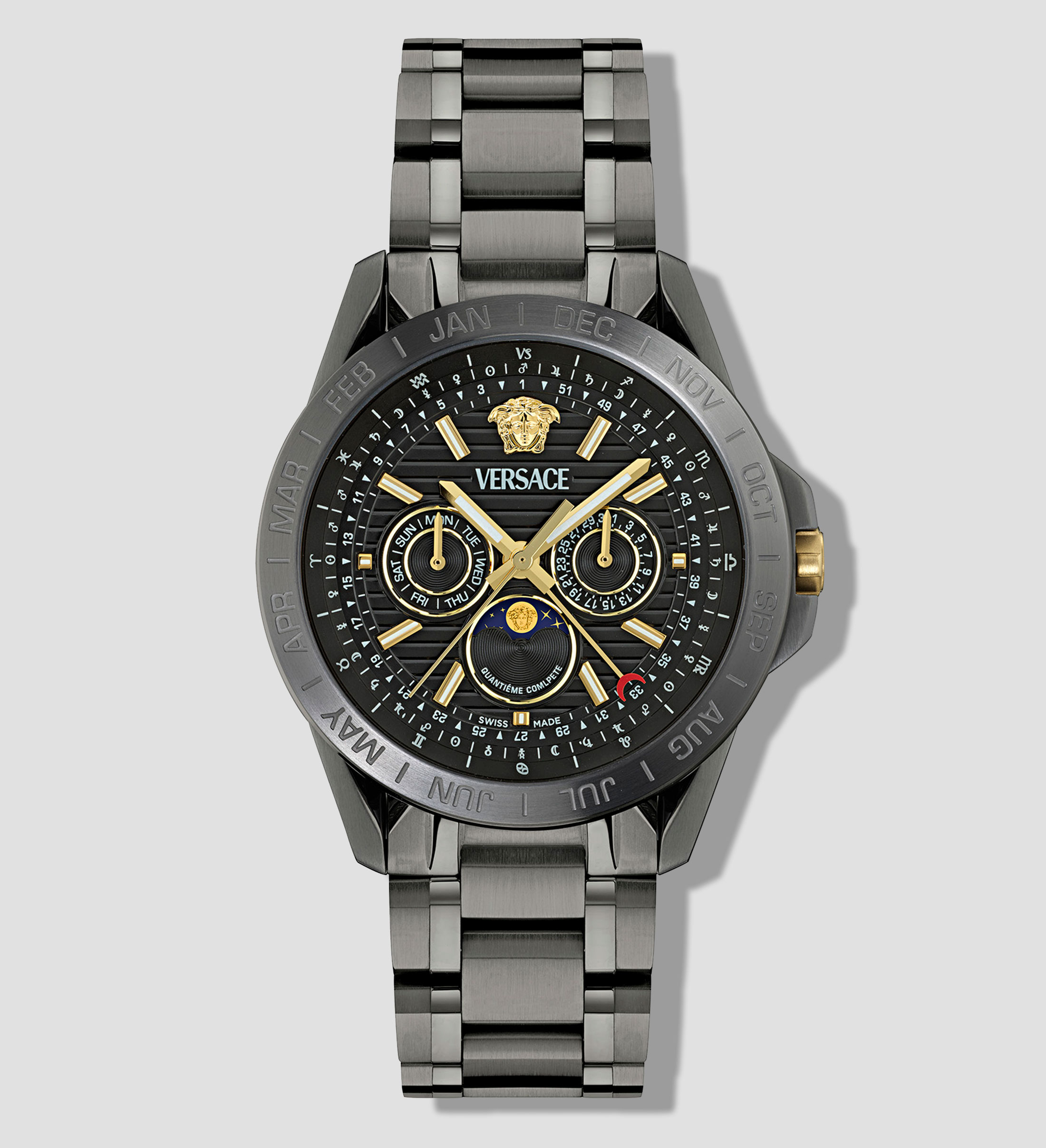 Reloj para Hombre Galaxy Moonphase Casual, Negro