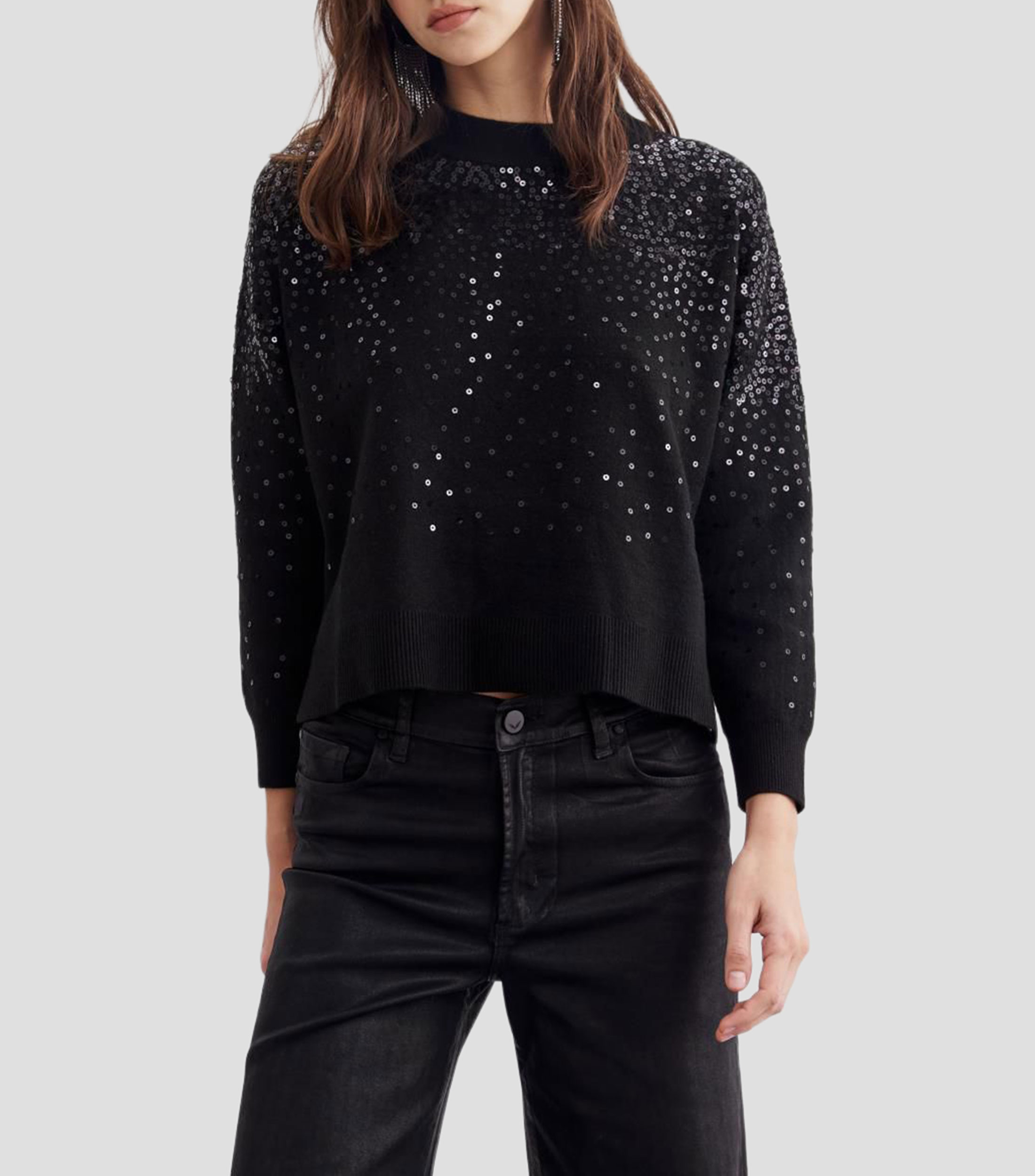 Suéter cuello redondo Mujer