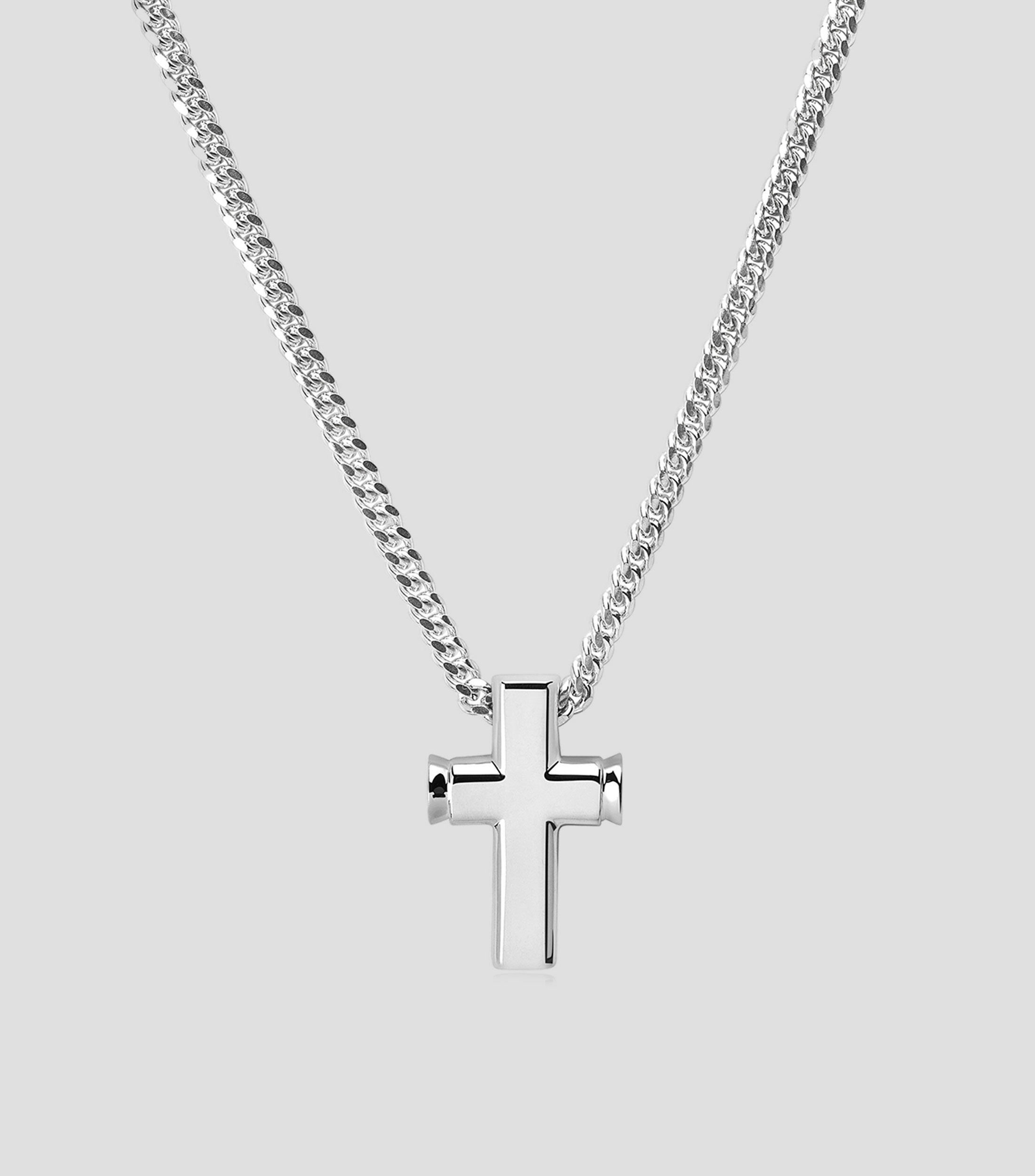 Dije en plata de cruz Epico Hombre